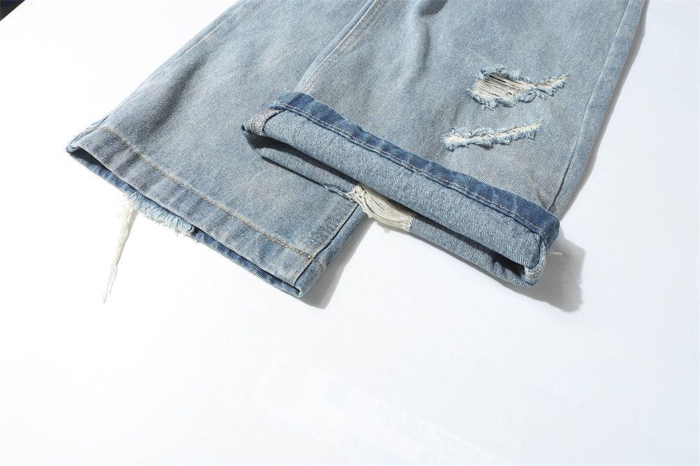 Japanese Brand × Vintage Vintage washed punk distressed loose straight jeans Size US 32 / EU 48 - 6 Thumbnail