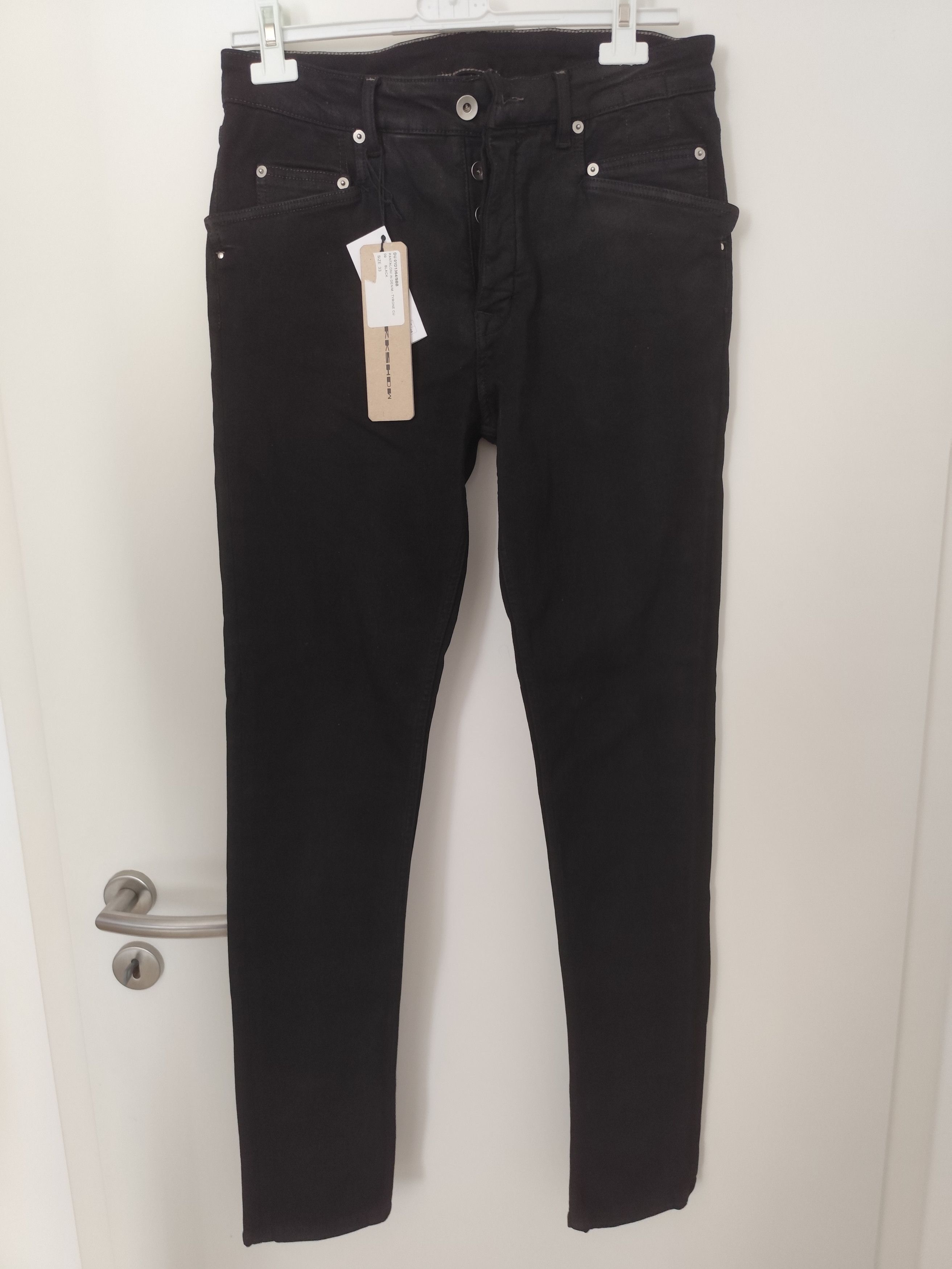 Rick Owens Drkshdw Red & Black Slim Tyrone Wax Jeans | Grailed