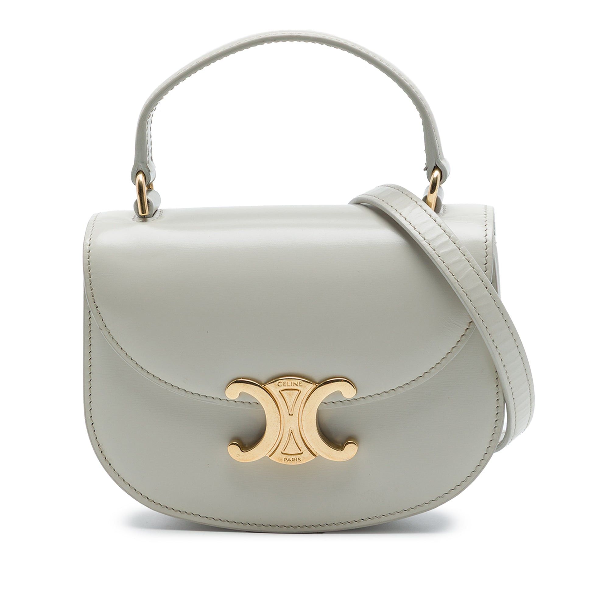 Celine Shiny Calfskin Besace Clea Satchel Size ONE SIZE - 1 Thumbnail