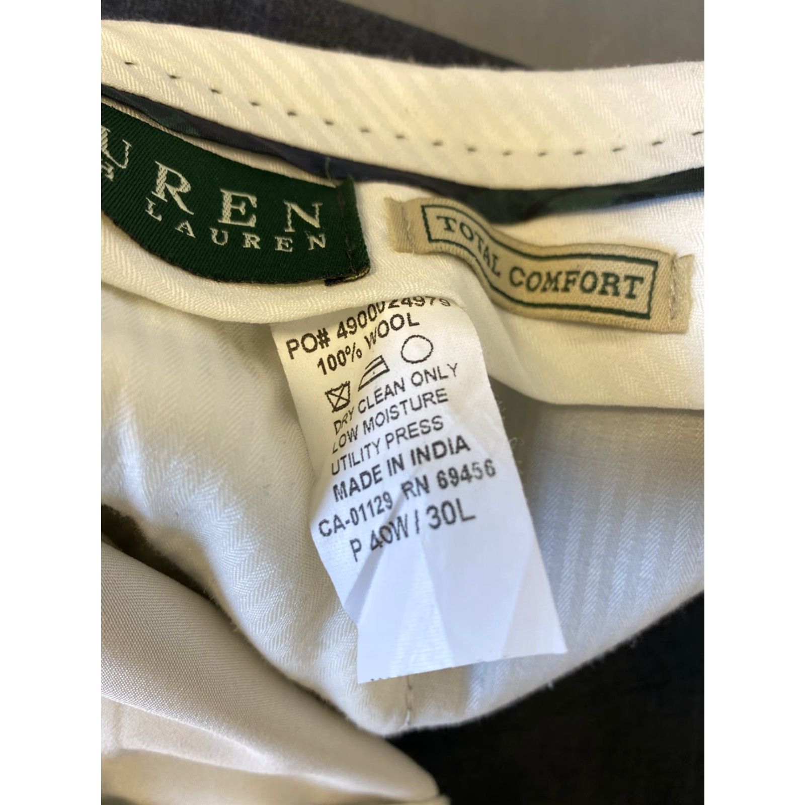 Ralph Lauren VINTAGE Lauren Ralph Lauren Dress Pants Slim Fit 40x30 Dark Gray Wool Mens Size US 40 / EU 56 - 6 Thumbnail