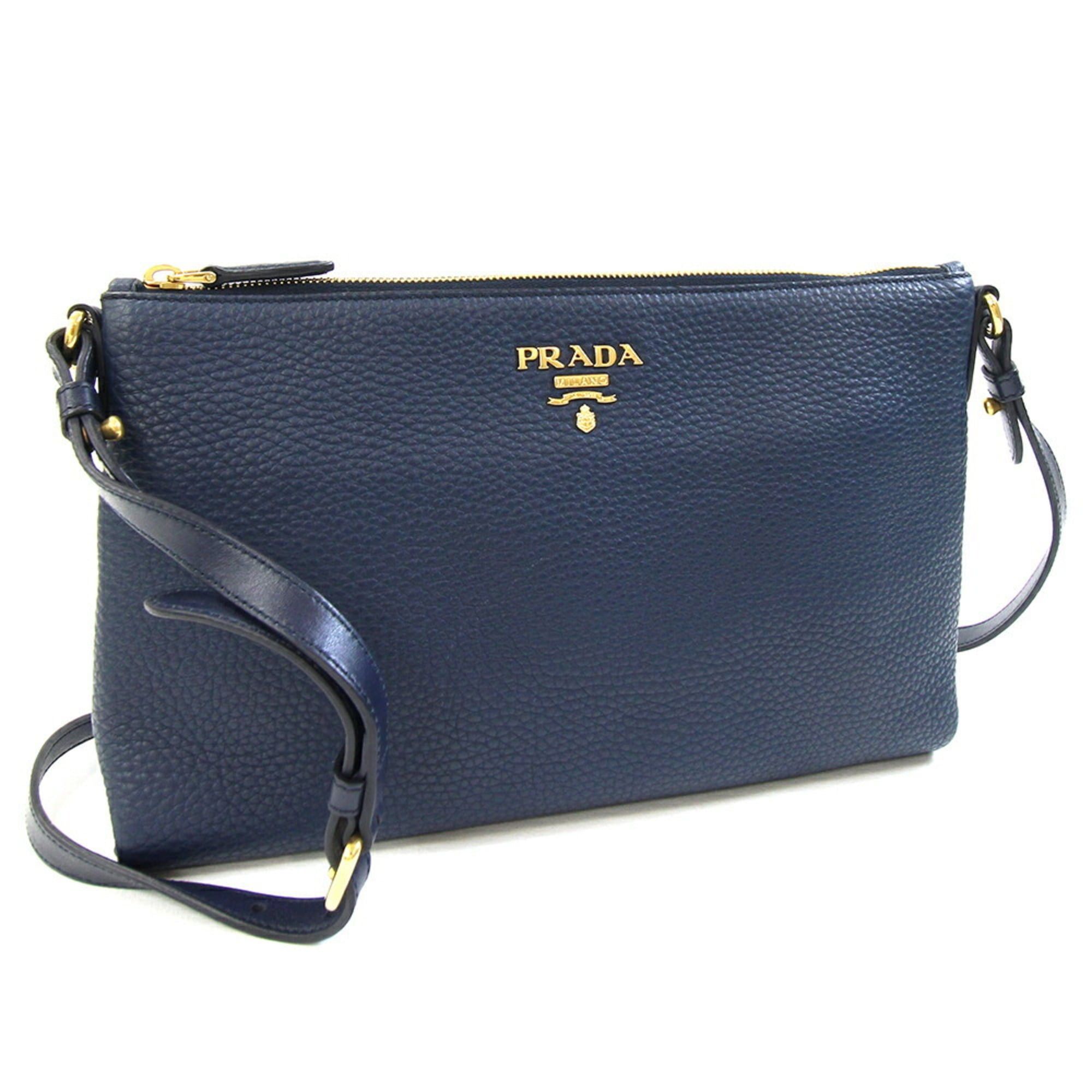 Prada Prada Shoulder Bag 1BH050 Navy Leather Crossbody for Women Size ONE SIZE - 1 Thumbnail
