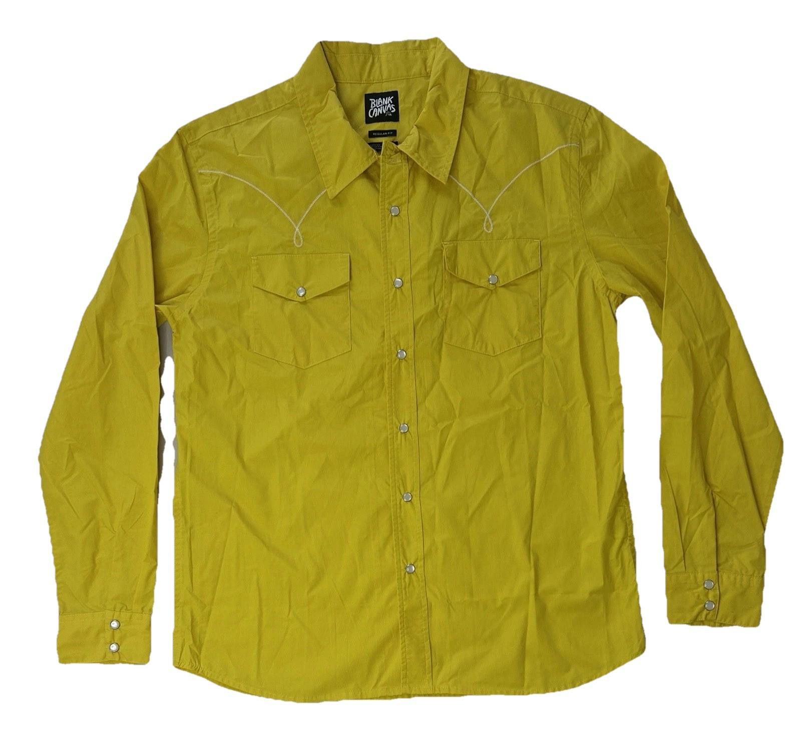 Quiksilver Quiksilver Blank Canvas Yellow Button Up Shirt Large NWT Size US L / EU 52-54 / 3 - 1 Thumbnail