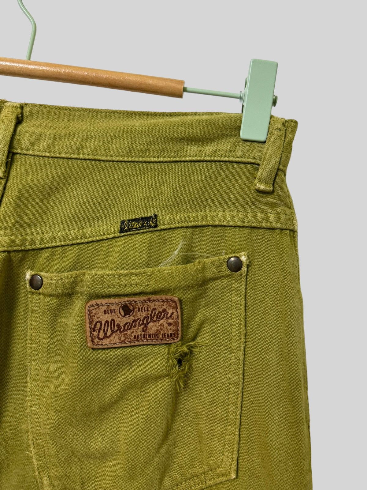 Japanese Brand FLARE BLUE BELL LADY WRANGLER GREEN BOOY CUT JEANS Size US 28 / EU 44 - 18 Thumbnail