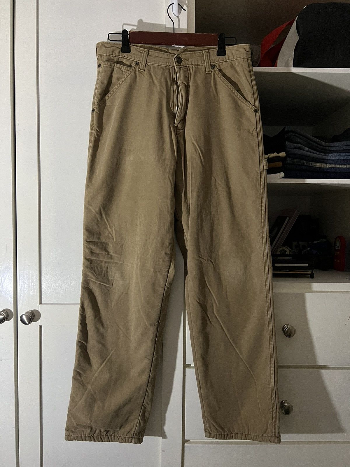 Wrangler Vintage Wrangler Workwear Fleece Lined Carpenter Pants Size US 30 / EU 46 - 3 Thumbnail
