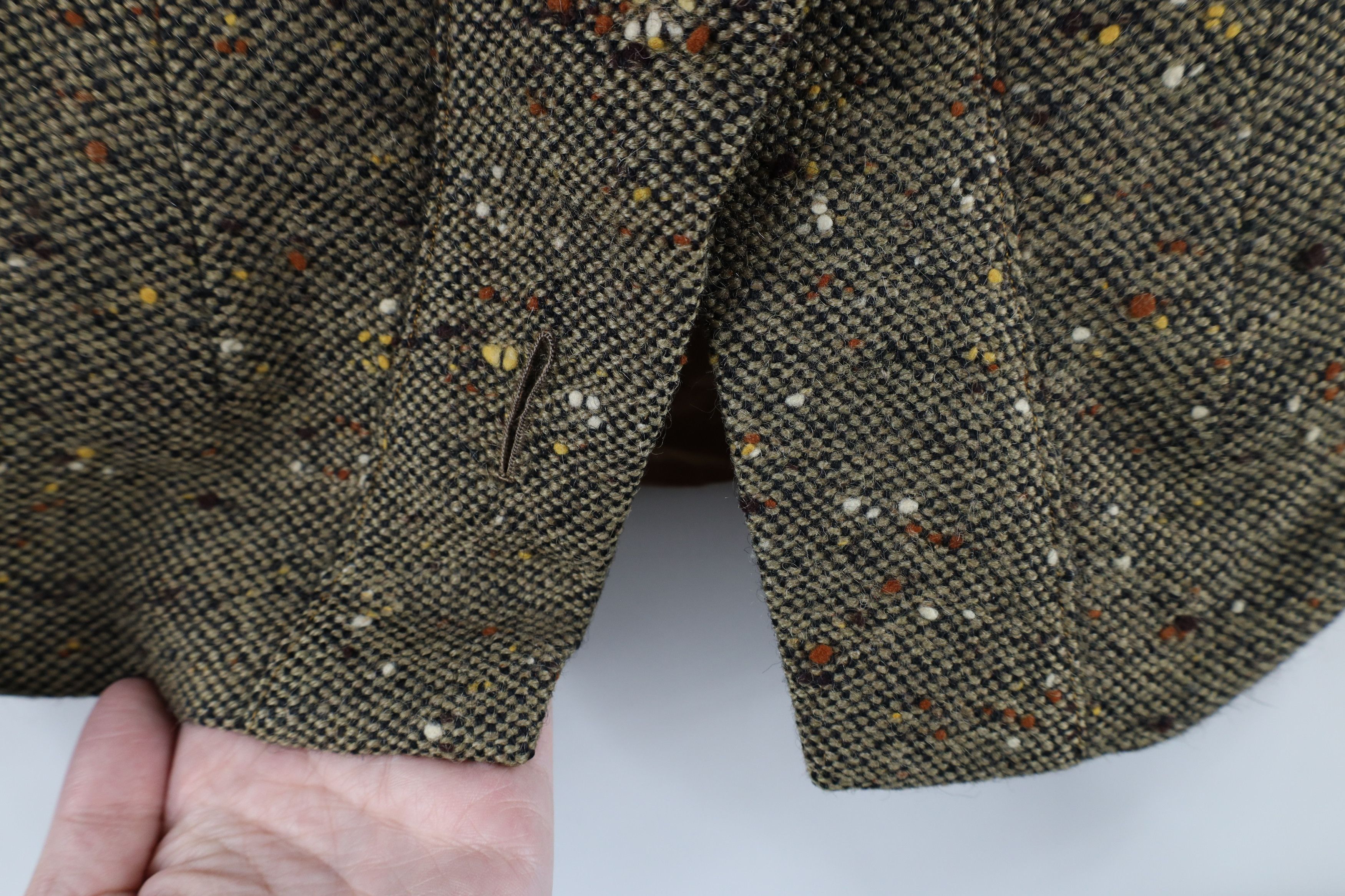 Vintage Vintage 50s Italian Couture Tweed Button Blazer Jacket Italy Size XL / US 12-14 / IT 48-50 - 4 Thumbnail