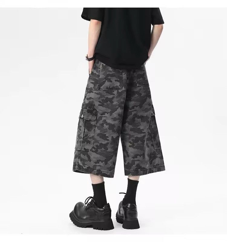 Designer Camo Streetwear Baggy Loose Jorts Shorts Y2k Size US 32 / EU 48 - 9 Thumbnail
