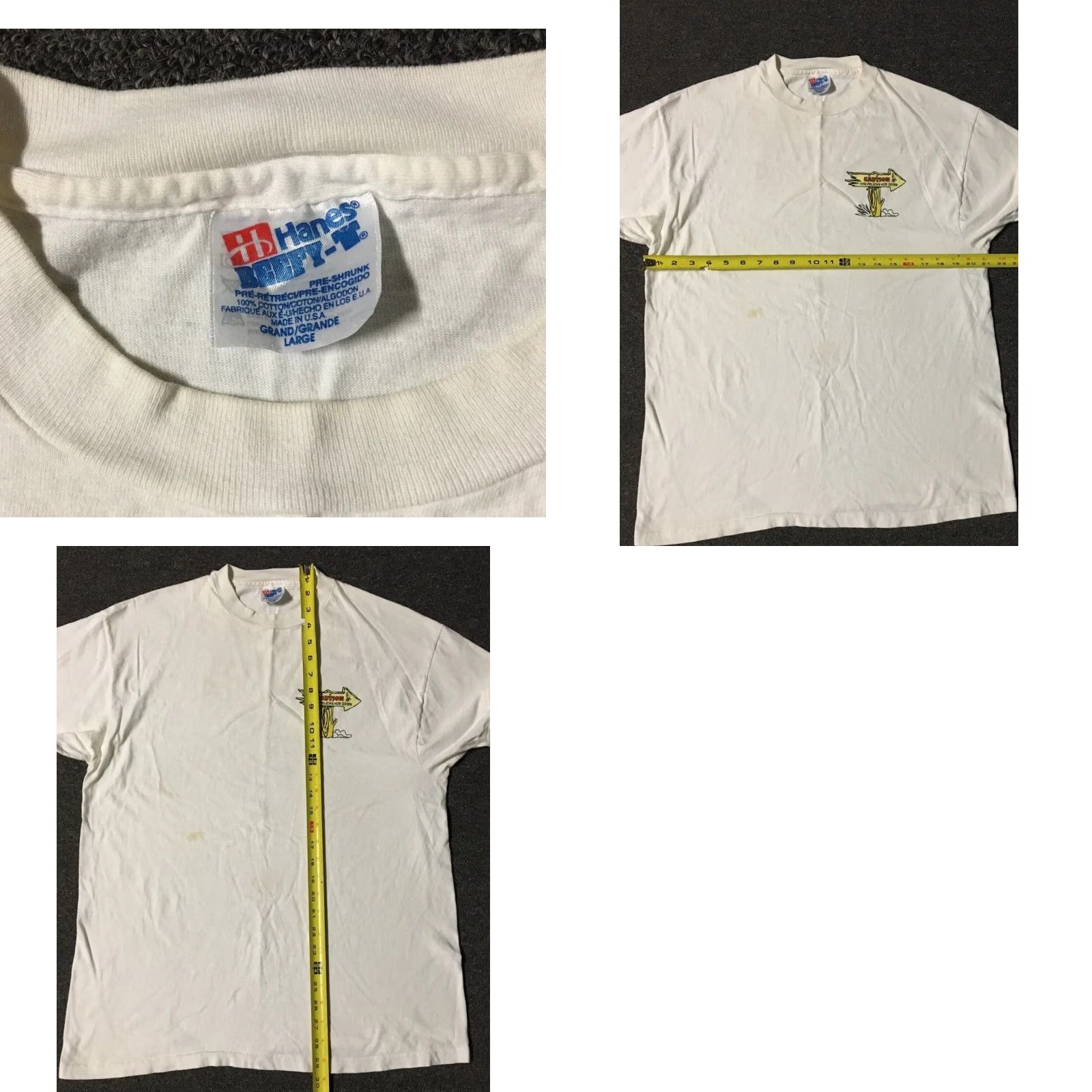 Vintage VINTAGE Pelican Hoe Down Distress Shirt L White Western Cowboy Funny Rockabilly Grunge 90s USA Harley Trucker Badges Mens T-Shirt Size L Size US L / EU 52-54 / 3 - 9 Thumbnail