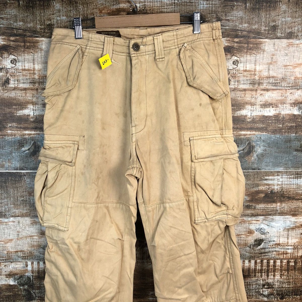 Japanese Brand DL Flash Report Brown Cargo Multipocket Pants #C117 Size US 30 / EU 46 - 4 Thumbnail