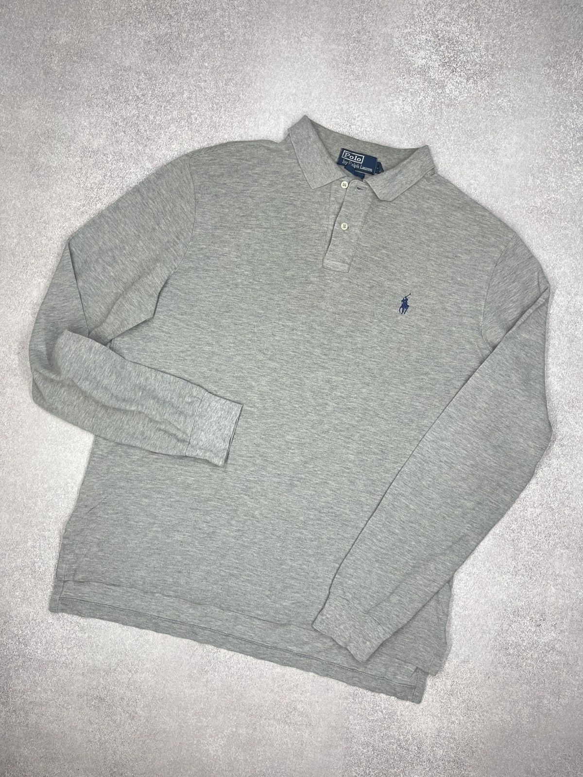Polo Ralph Lauren Vintage Polo Ralph Lauren Rugby Polo Longsleeve Grey Y2K Size US L / EU 52-54 / 3 - 1 Thumbnail