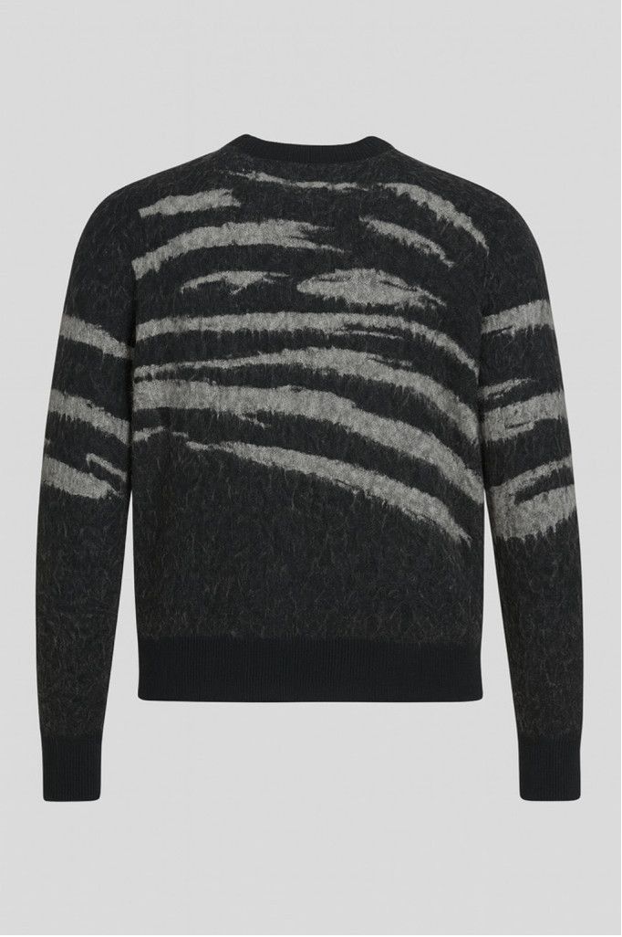Allsaints AllSaints Oversized Mohair Sweater in Gray + Black Abstract Size US L / EU 52-54 / 3 - 4 Thumbnail