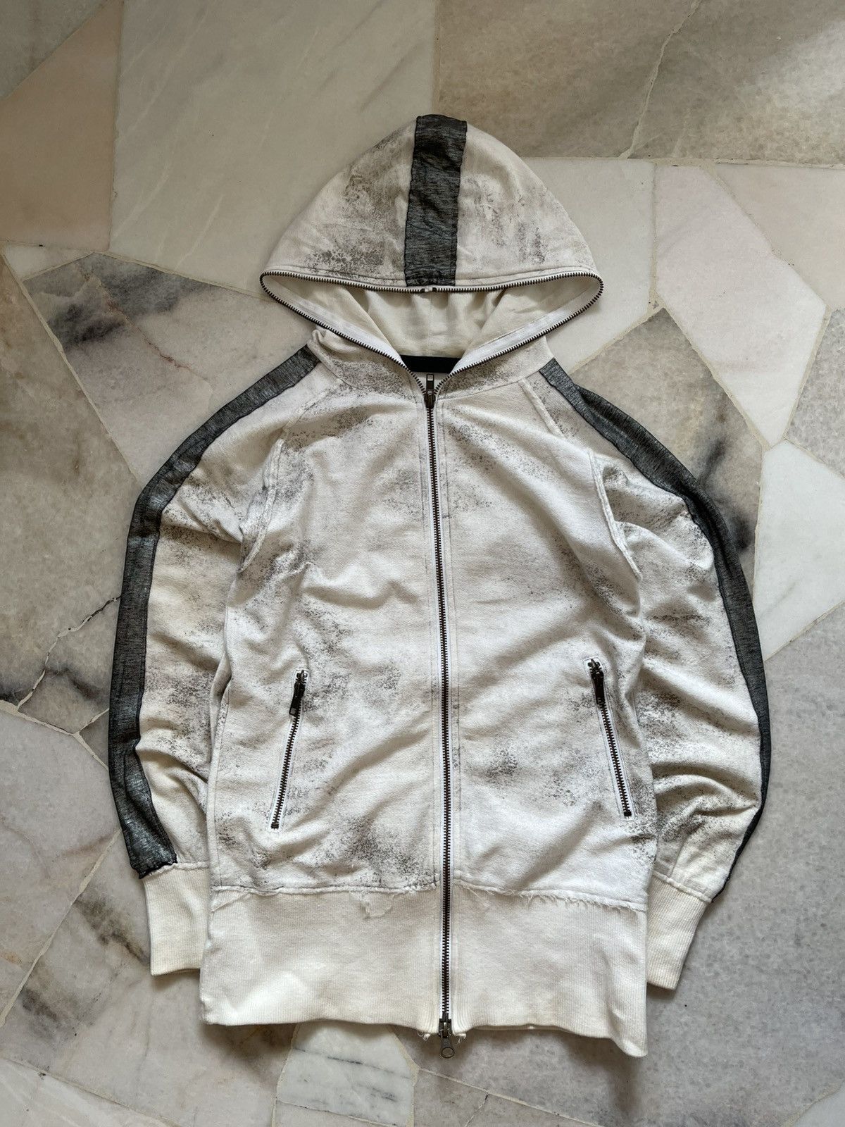 GOSTAR DE FUGA × If Six Was Nine × Le Grande Bleu (L.G.B.) Gosta de Fuga Distressed Punk Style Fullzip Hoodie Size US S / EU 44-46 / 1 - 2 Thumbnail