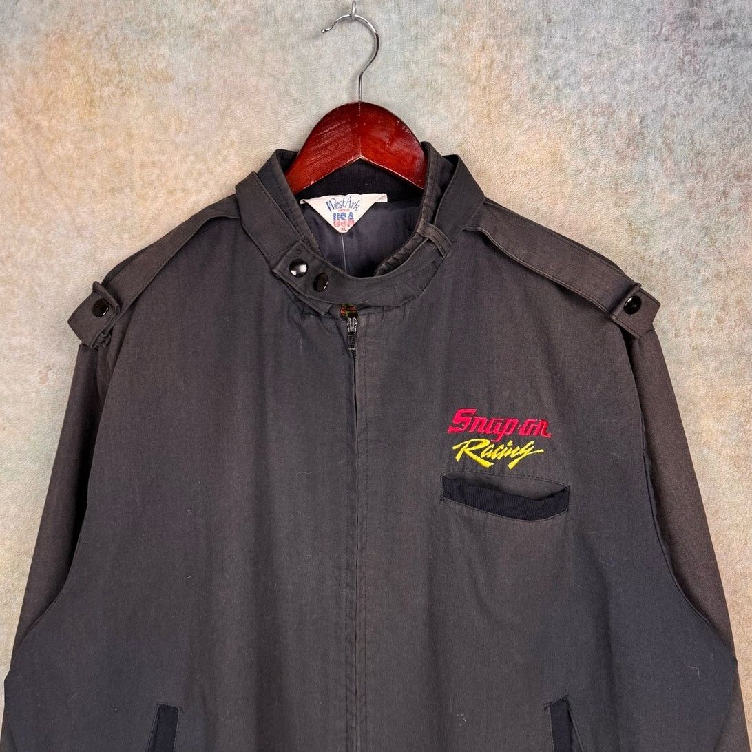 NASCAR × Vintage VTG 90s Snap On Racing Jacket XL Black Full Zip Nascar Size US XL / EU 56 / 4 - 2 Thumbnail