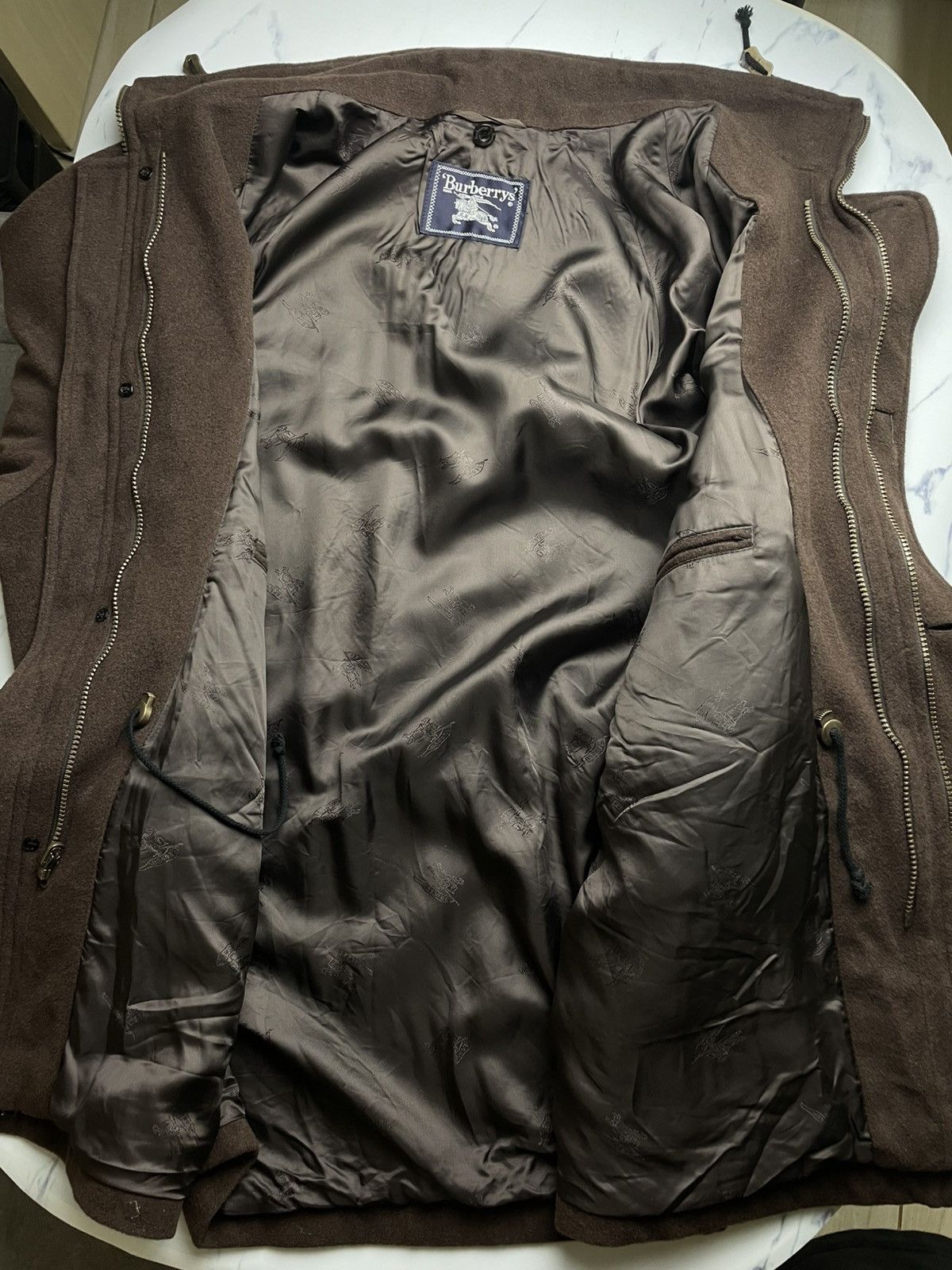 Burberry Vintage BURBERRY’S Brown Wool Coat Size US L / EU 52-54 / 3 - 12 Thumbnail