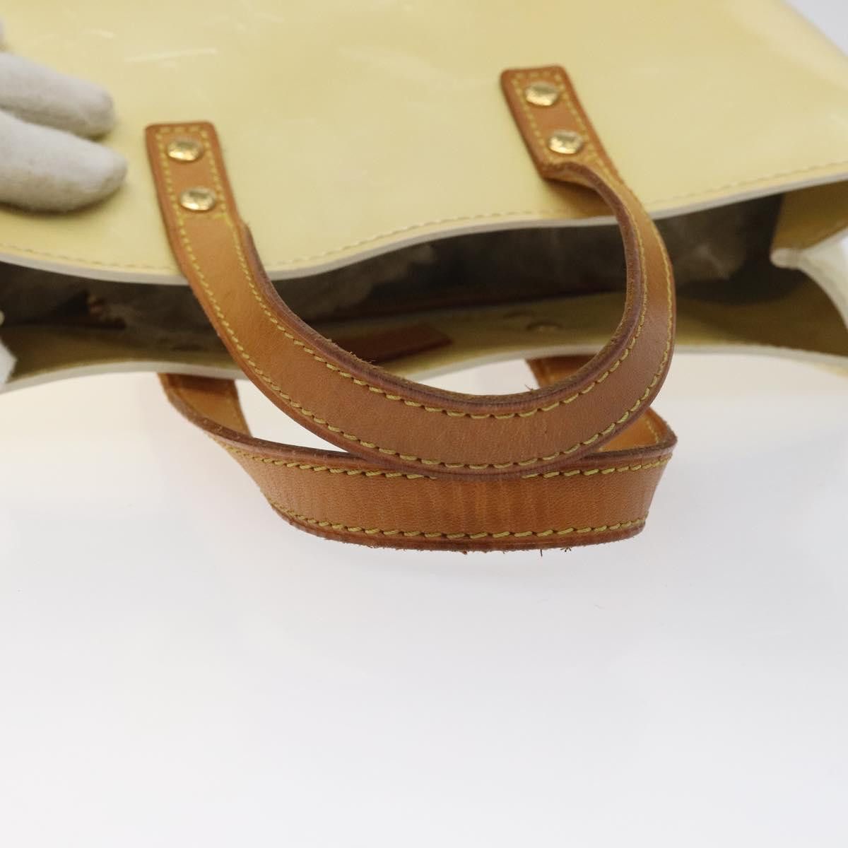 Louis Vuitton LOUIS VUITTON Monogram Vernis Reade PM Hand Bag Perle M91336 Size ONE SIZE - 7 Thumbnail