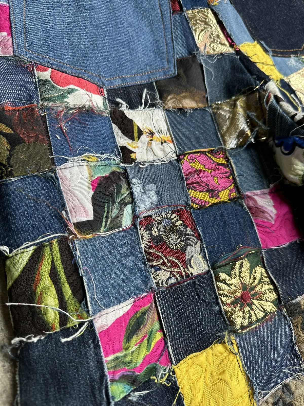 Dolce & Gabbana Patchwork rare exotic denim early 2000’s Size US 30 / EU 46 - 7 Thumbnail