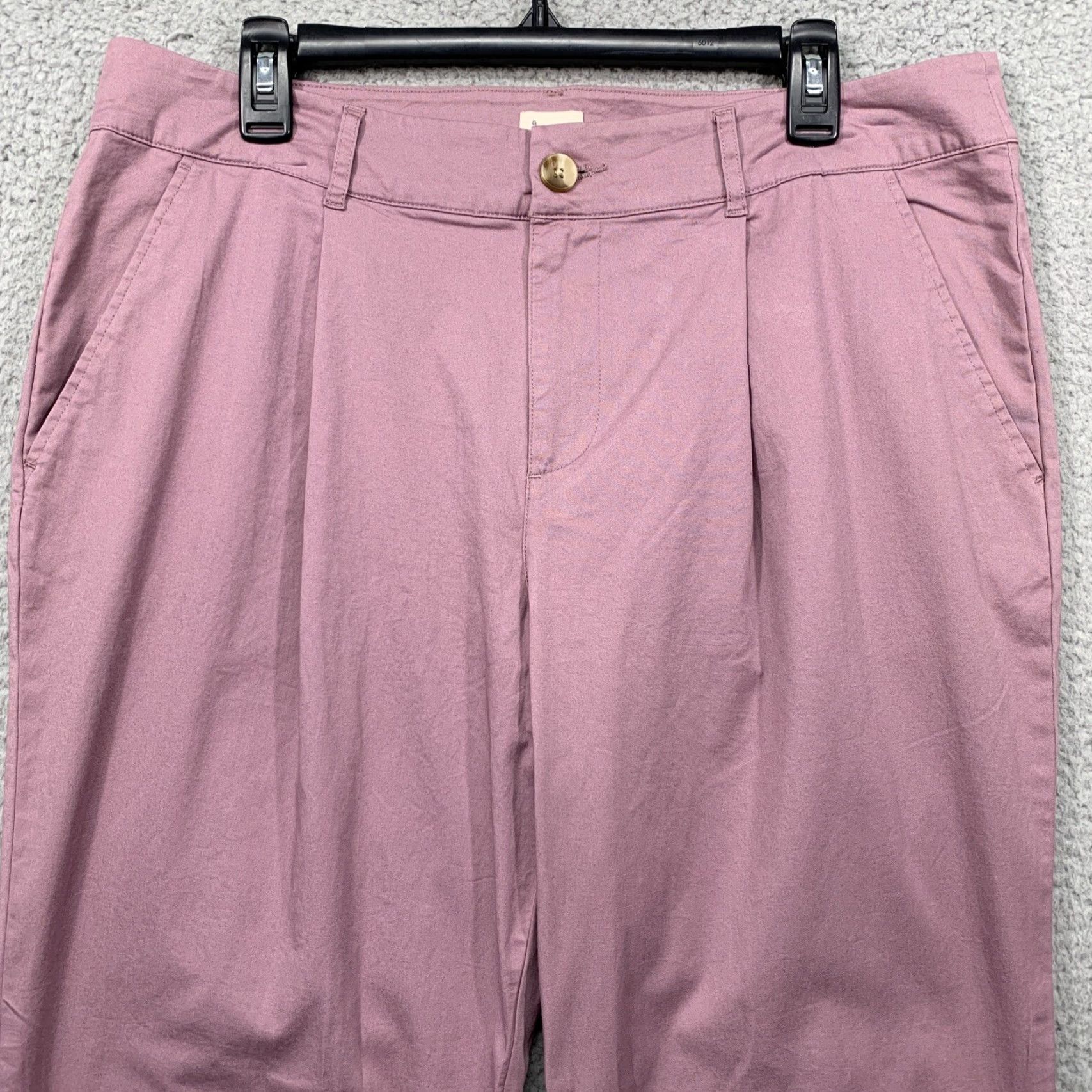 Vintage A New Day Womens Pants Size 16 High-Rise Relaxed Fit Tapered Ankle Lilac NWOT Size 38" / US 16 / IT 52 - 2 Thumbnail