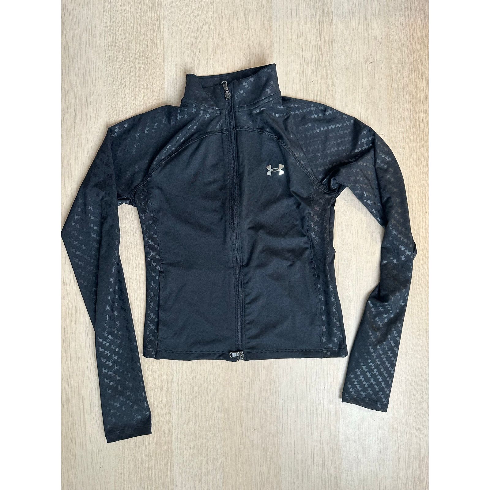 Under Armour Women's Under Armour Emboss Full-Zip Black Jacket - Size S Size S / US 4 / IT 40 - 2 Thumbnail
