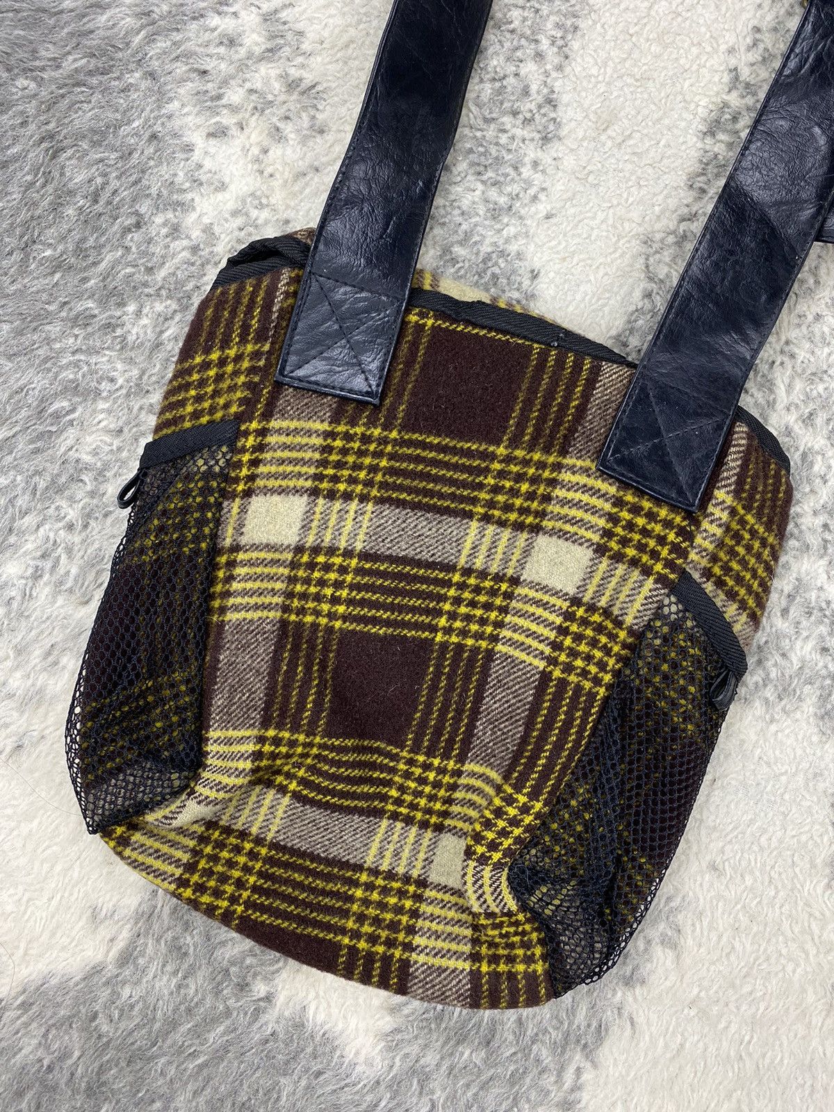 Japanese Brand × Seditionaries 🔥RARE🔥 ALGONQUINS Yellow Tartan Cross Body Bag Wool+Leather Size ONE SIZE - 13 Thumbnail