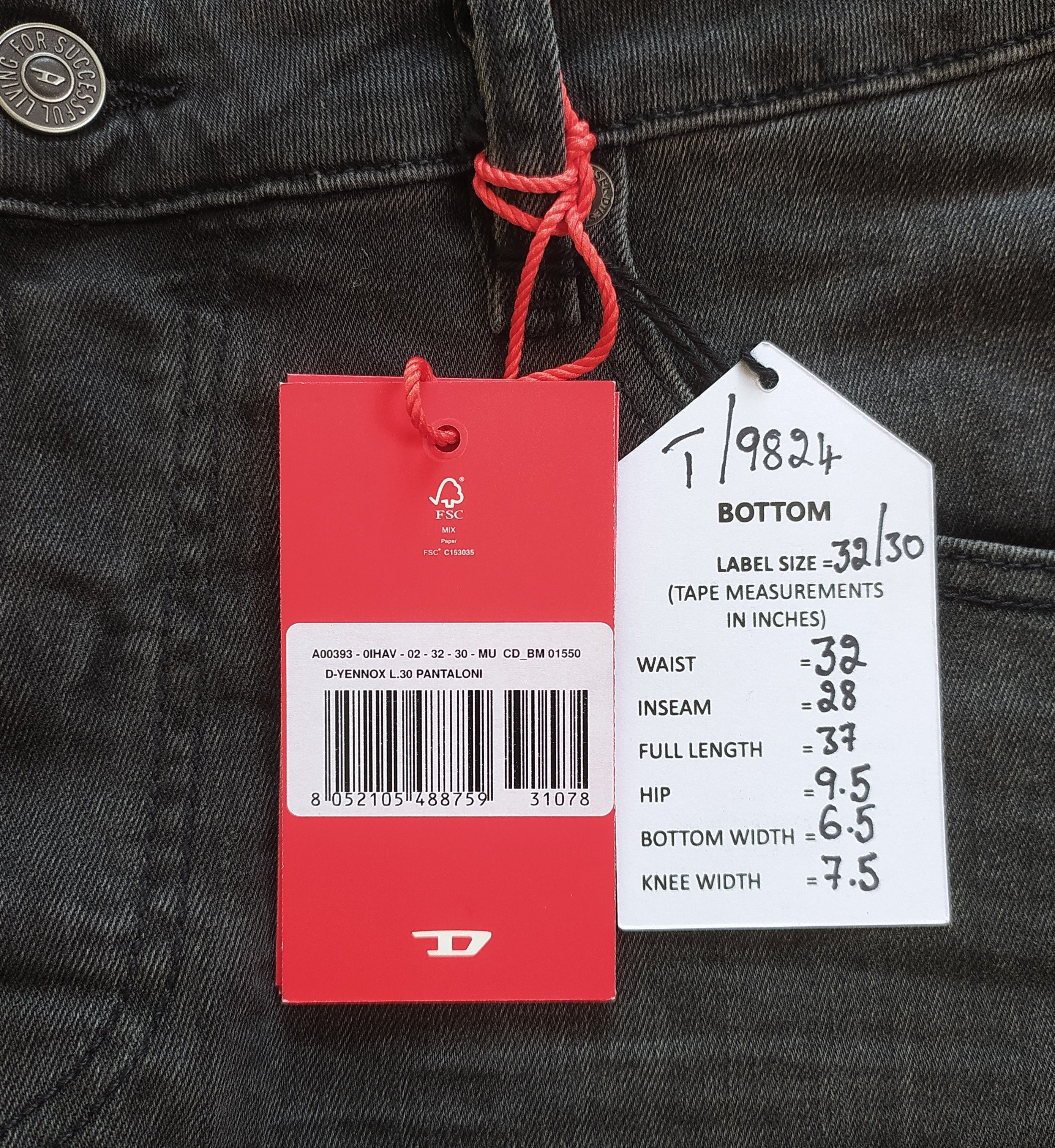 Diesel Diesel D-YENNOX-0IHAV Men's Jeans Free Shipping T/ 9824 Size US 32 / EU 48 - 12 Thumbnail