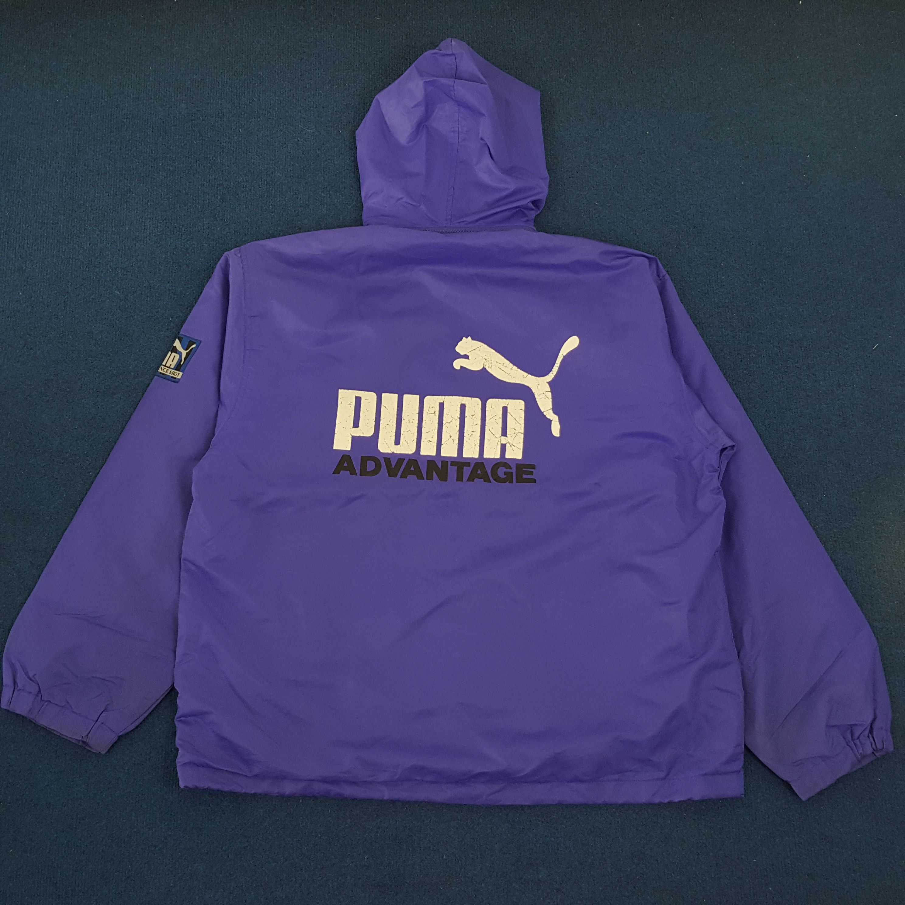 Puma × Vintage Vintage PUMA Advantage Hoodie Windbreaker Size US XL / EU 56 / 4 - 1 Thumbnail
