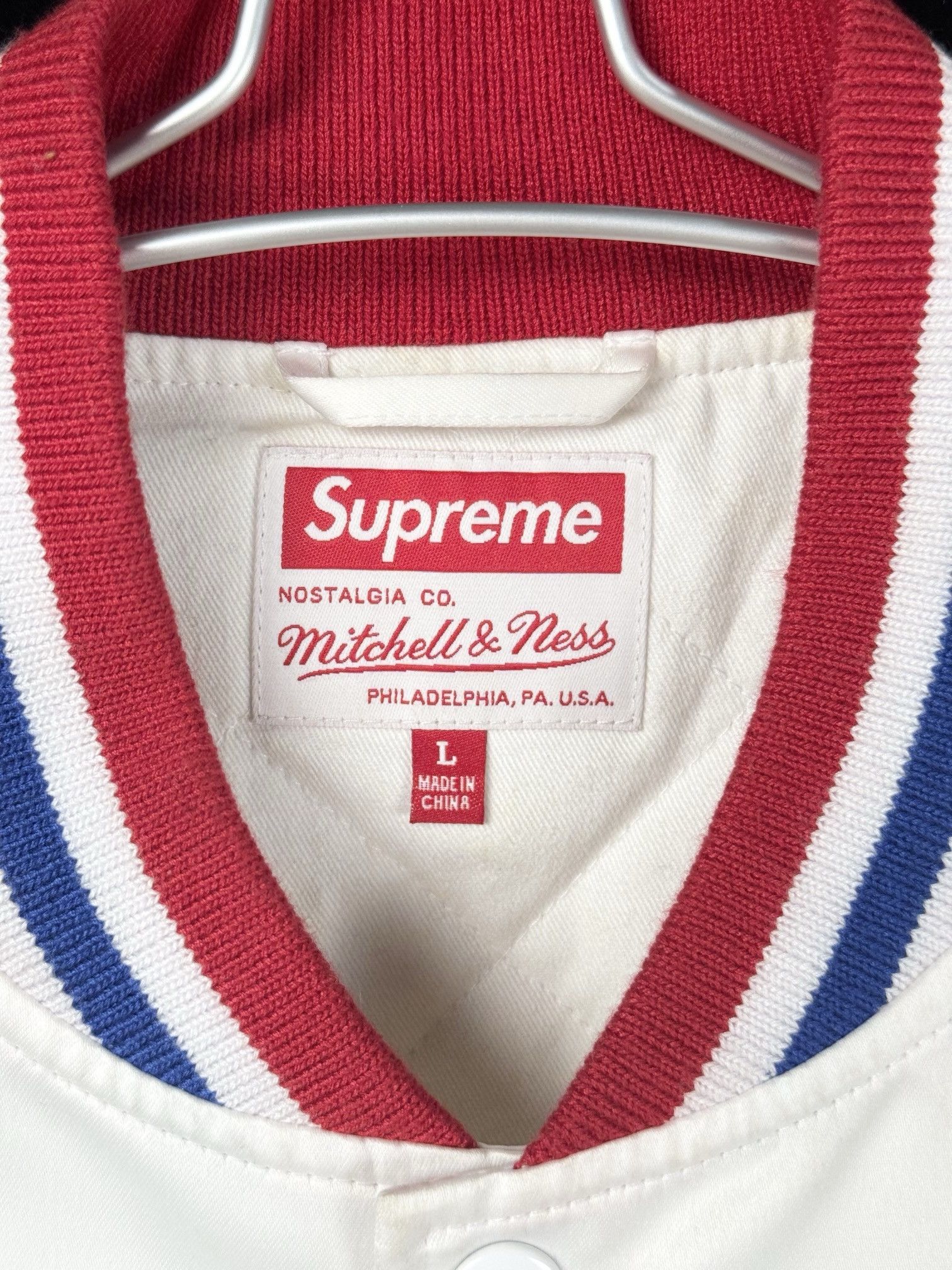 Mitchell & Ness × Supreme Stain varsity jacket Size US L / EU 52-54 / 3 - 4 Thumbnail
