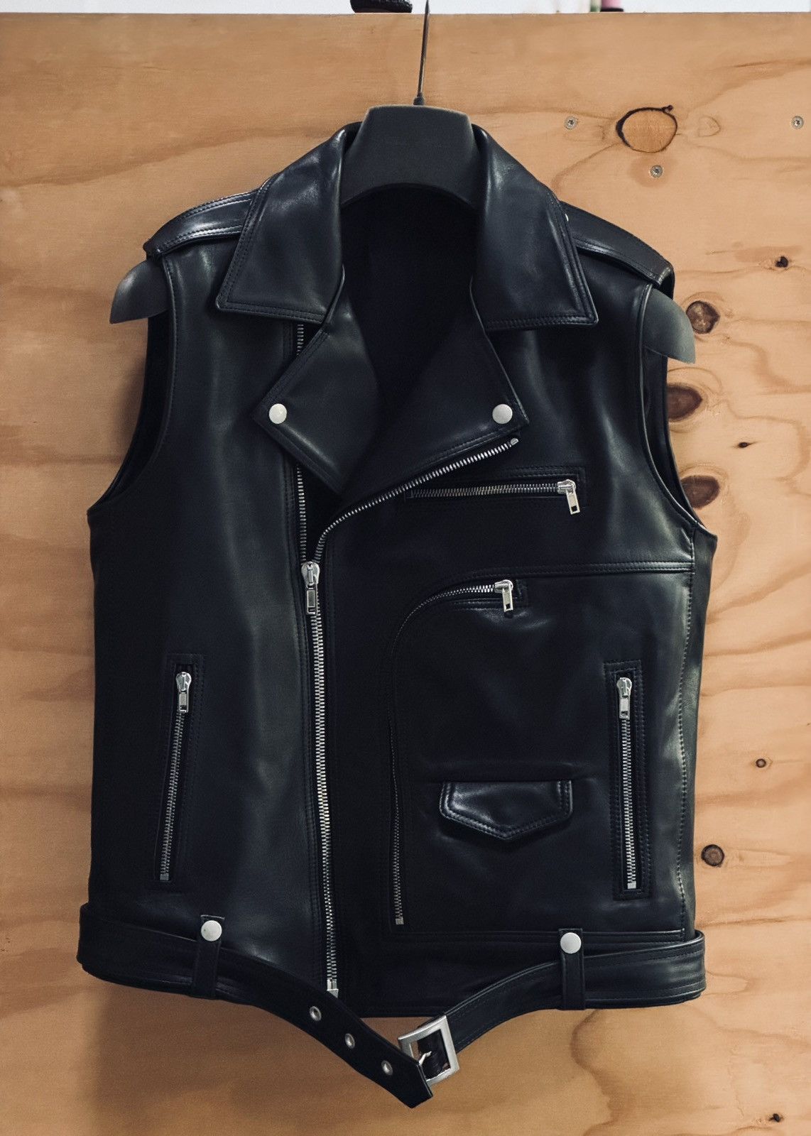 Rick Owens Final Drop | SL BAUHAUS STOOGES 50 Horse Leather Vest Black Size US M / EU 48-50 / 2 - 1 Thumbnail