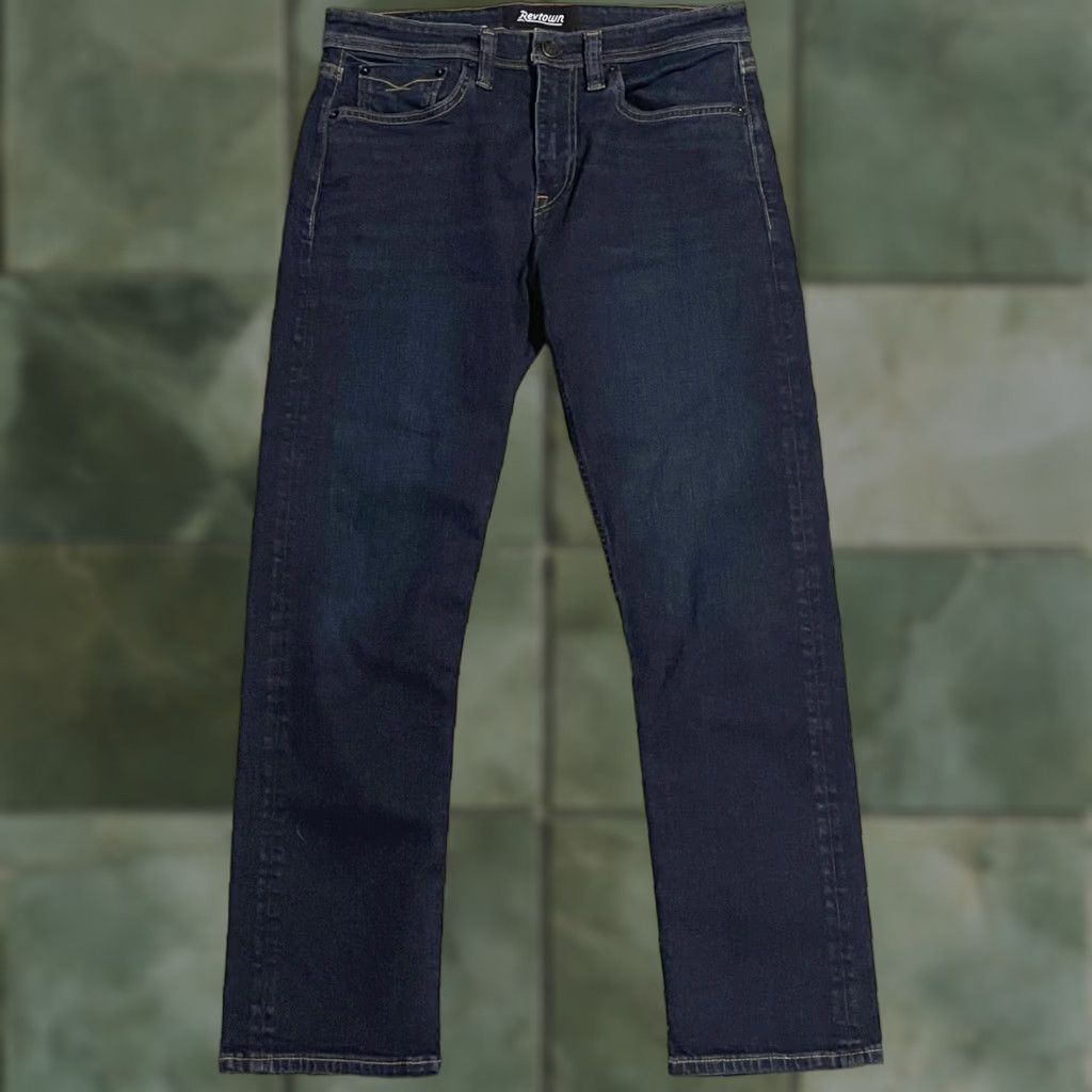 Revtown Jeans Mens Dark Blue Sharp Straight Leg 31x27 Mens