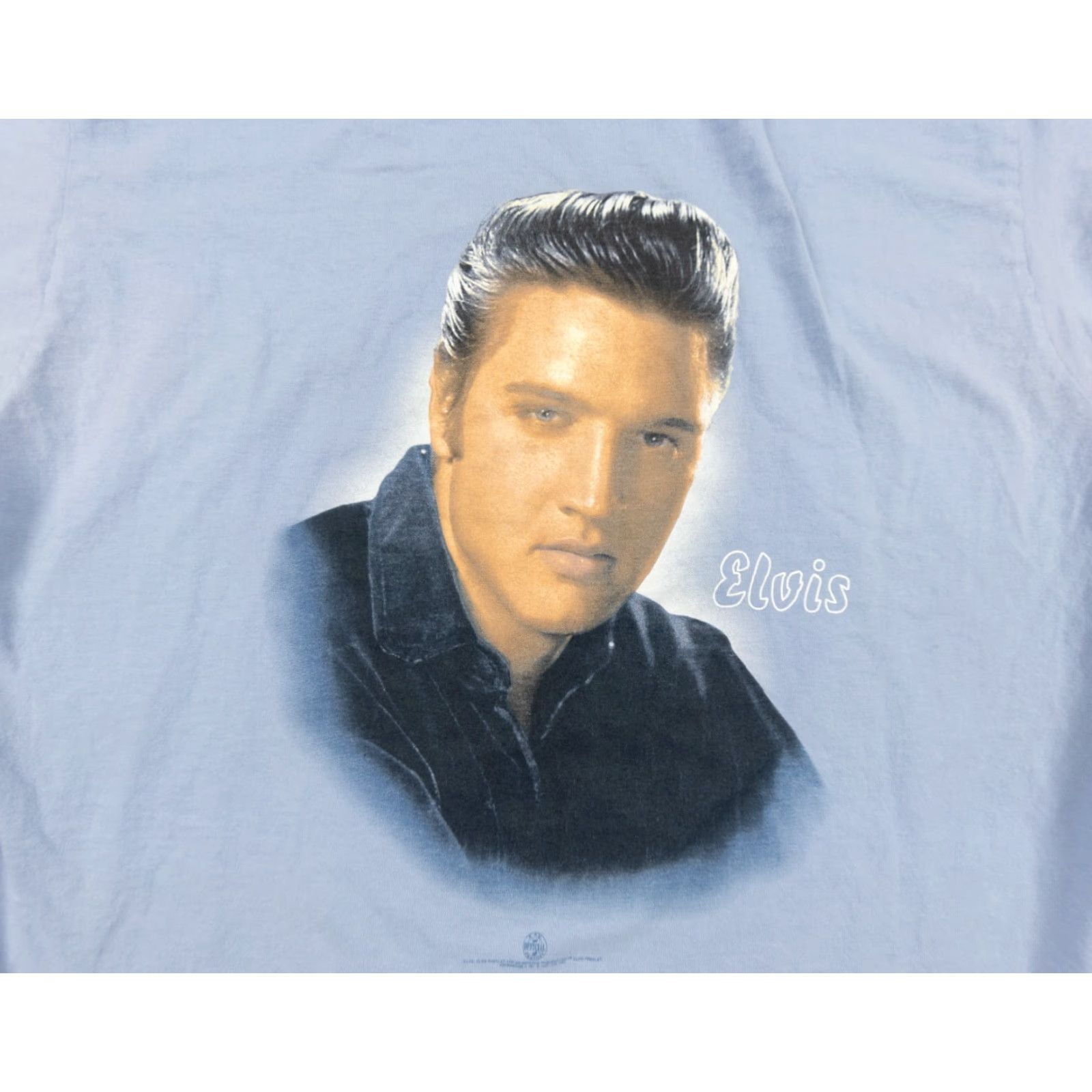 Vintage VINTAGE Elvis Presley T-Shirt Men XL Blue 90s Rock and Roll Music Graphic Tee Size US XL / EU 56 / 4 - 2 Thumbnail