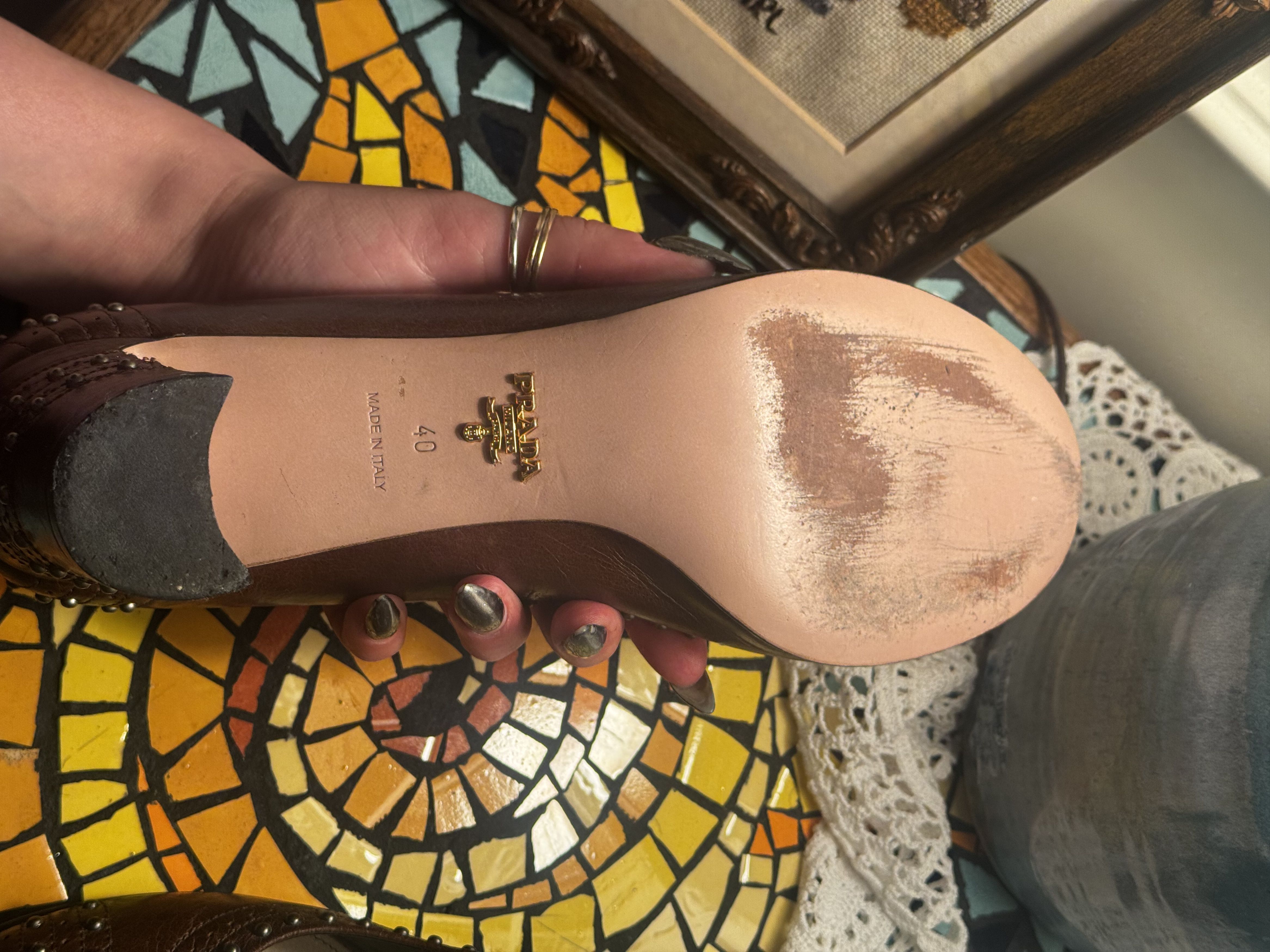 Prada Vintage Leather Pumps Size US 10 / IT 40 - 7 Thumbnail