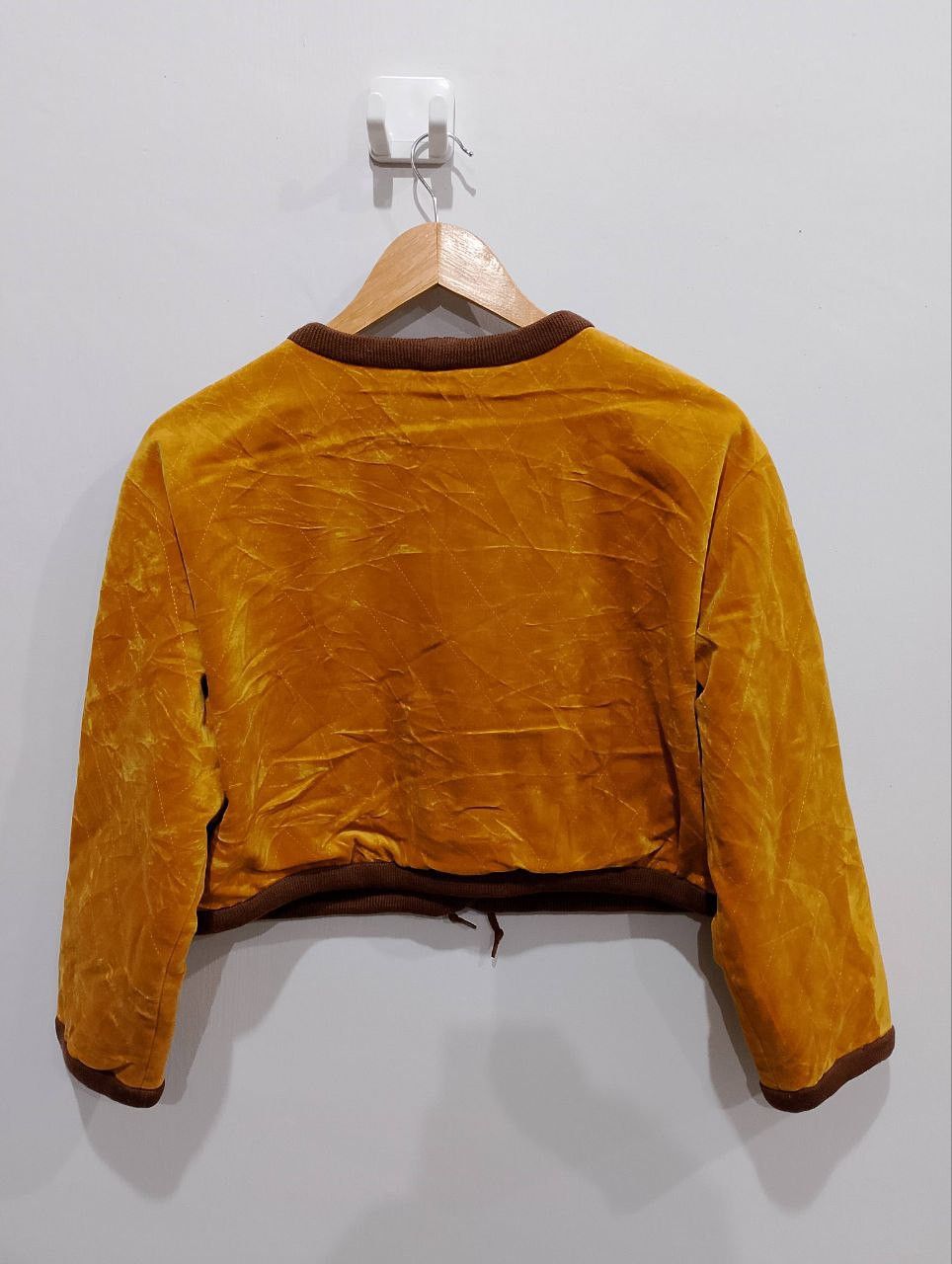 Japanese Brand LUI CHANTANT Japan Brown Velvet Cropped Jacket Size L / US 10 / IT 46 - 2 Thumbnail