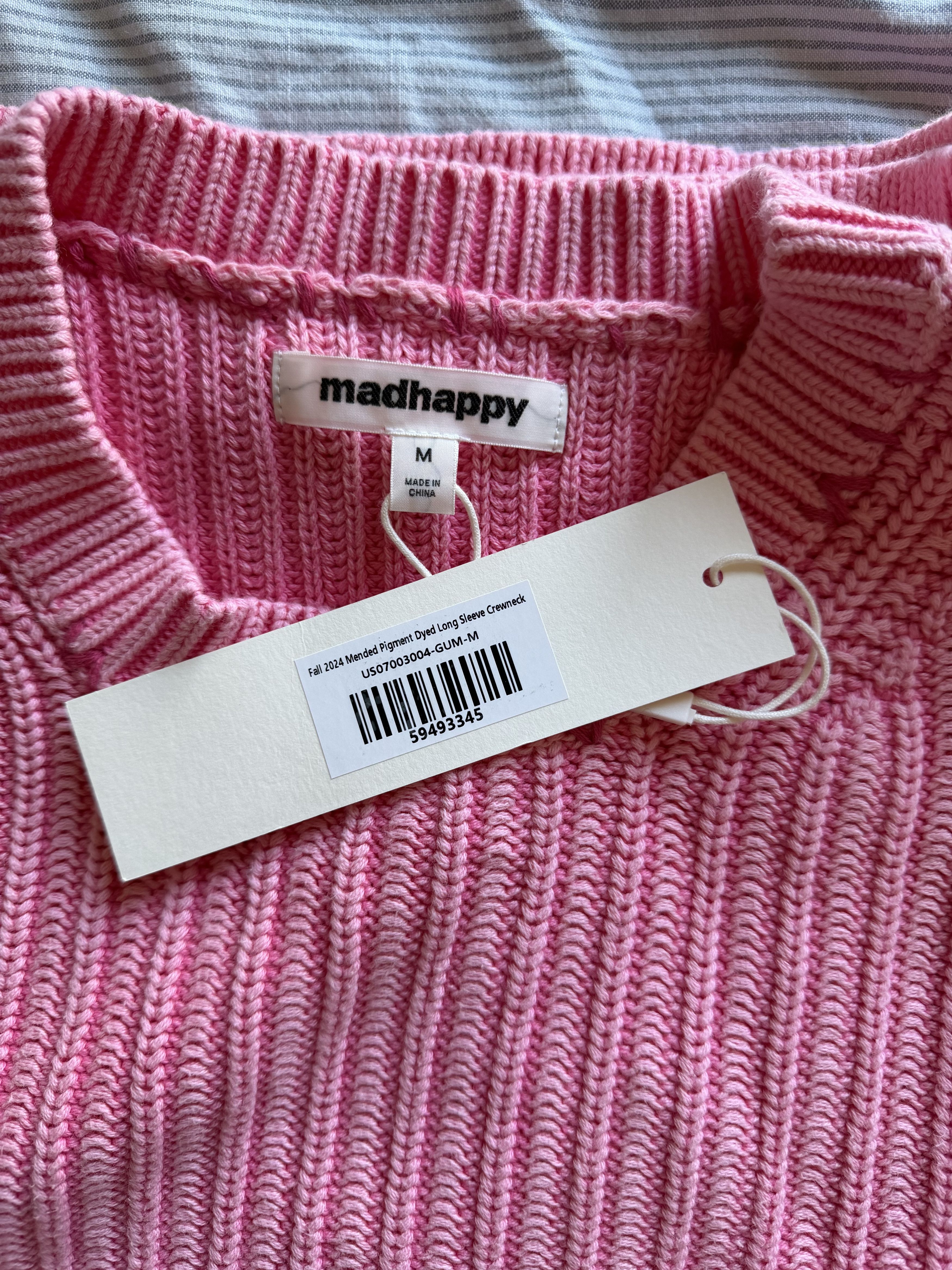 Madhappy Madhappy Mended Pigment Dyed Sweater in Pink Size US M / EU 48-50 / 2 - 8 Thumbnail