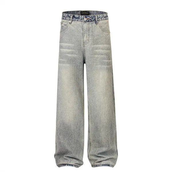 Japanese Brand Trendy street casual distressed washed straight jeans Size US 32 / EU 48 - 1 Thumbnail