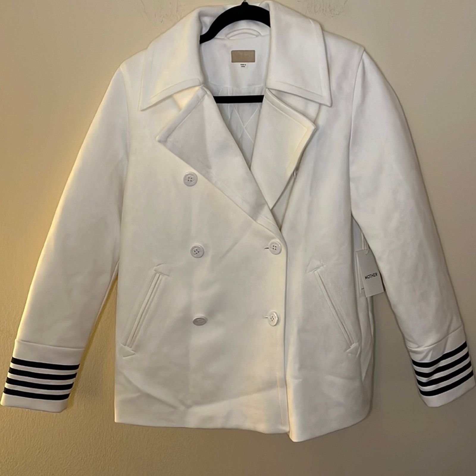 MOTHER MOTHER Double-Breasted Nautical Peacoat- Ships Ahoy Size S Size S / US 4 / IT 40 - 4 Thumbnail