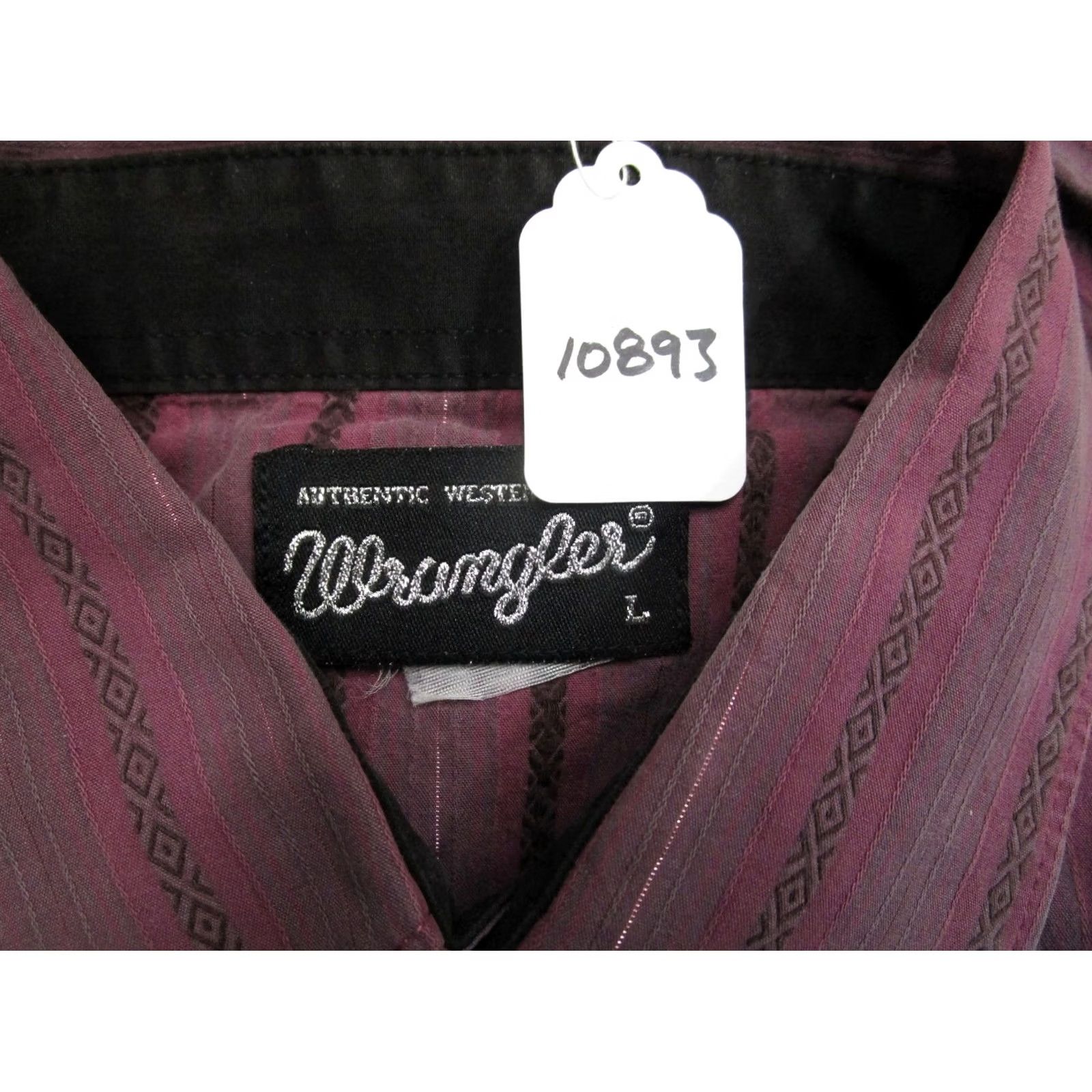 Wrangler Wrangler Pearl Snap Shirt Men L Purple Striped Western Long Sleeve Button-Up Size US L / EU 52-54 / 3 - 8 Thumbnail