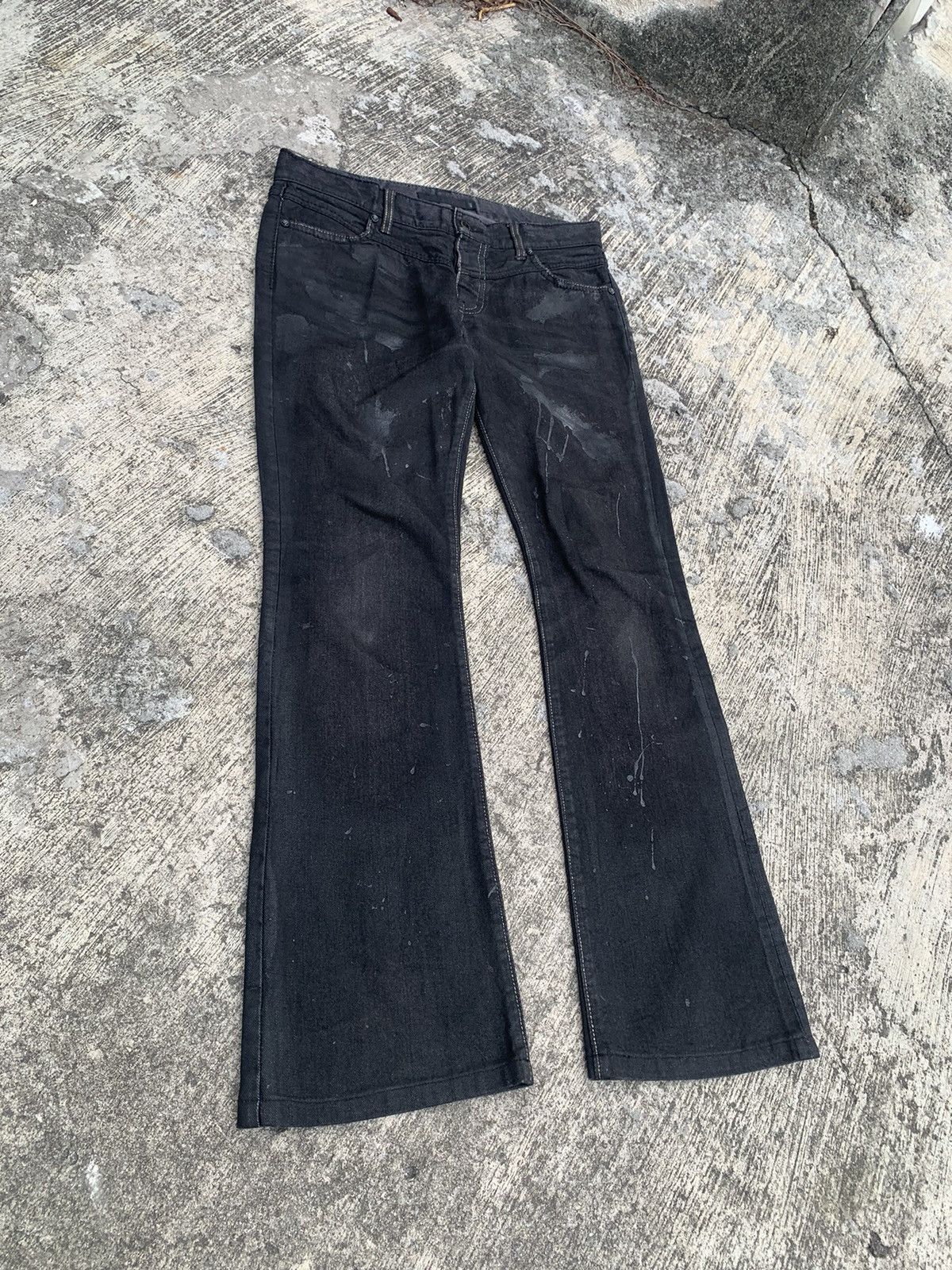 GOSTAR DE FUGA Flared Gostar de fuga waxed jeans Size 33" - 2 Thumbnail