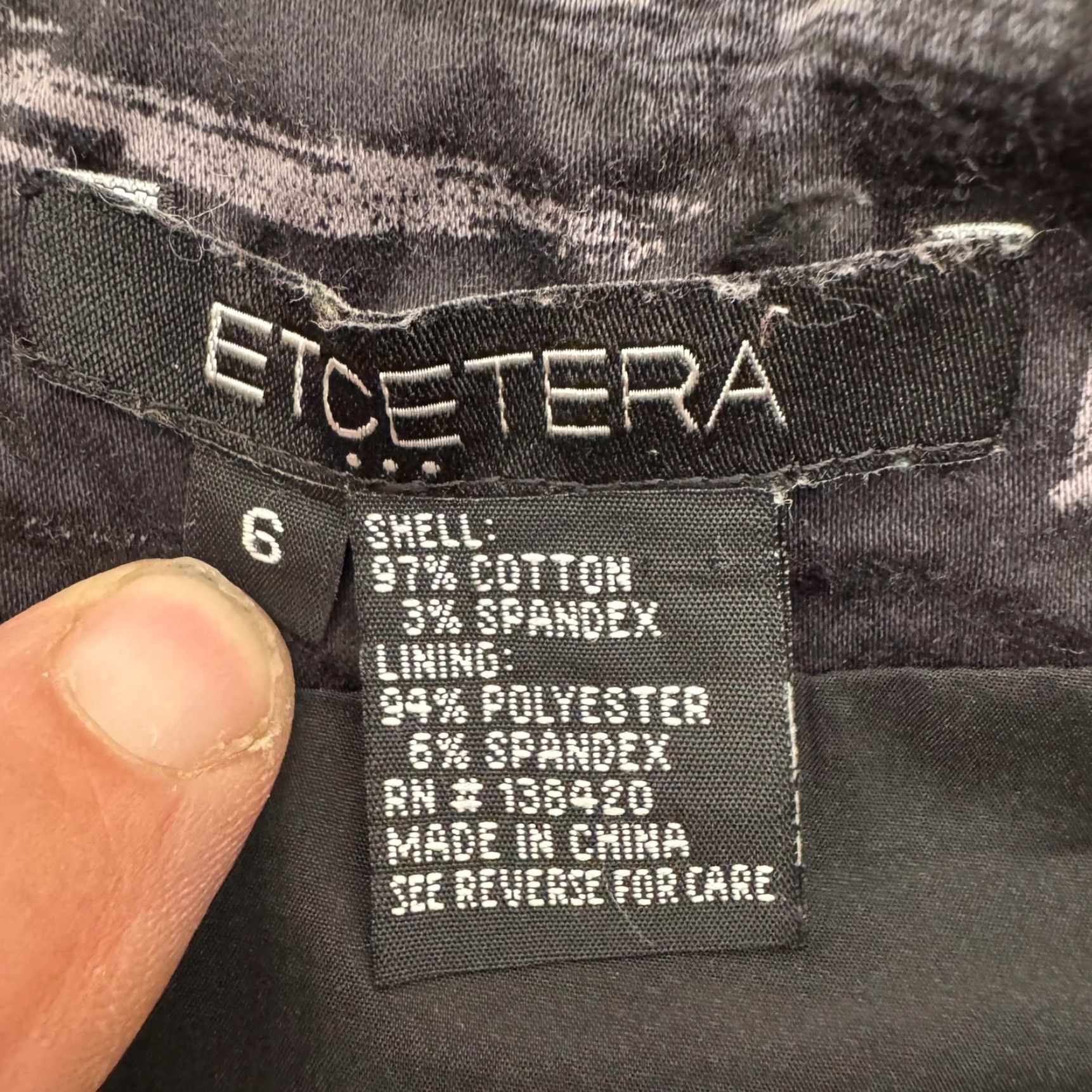 Vintage Etcetera Skirt 6 Abstract Y2K Avant-Garde Brushstroke Art To Wear Black Women Knee Length Lined Stretch Pencil Style 90s? No, avoid. Size 28" / US 6 / IT 42 - 4 Thumbnail