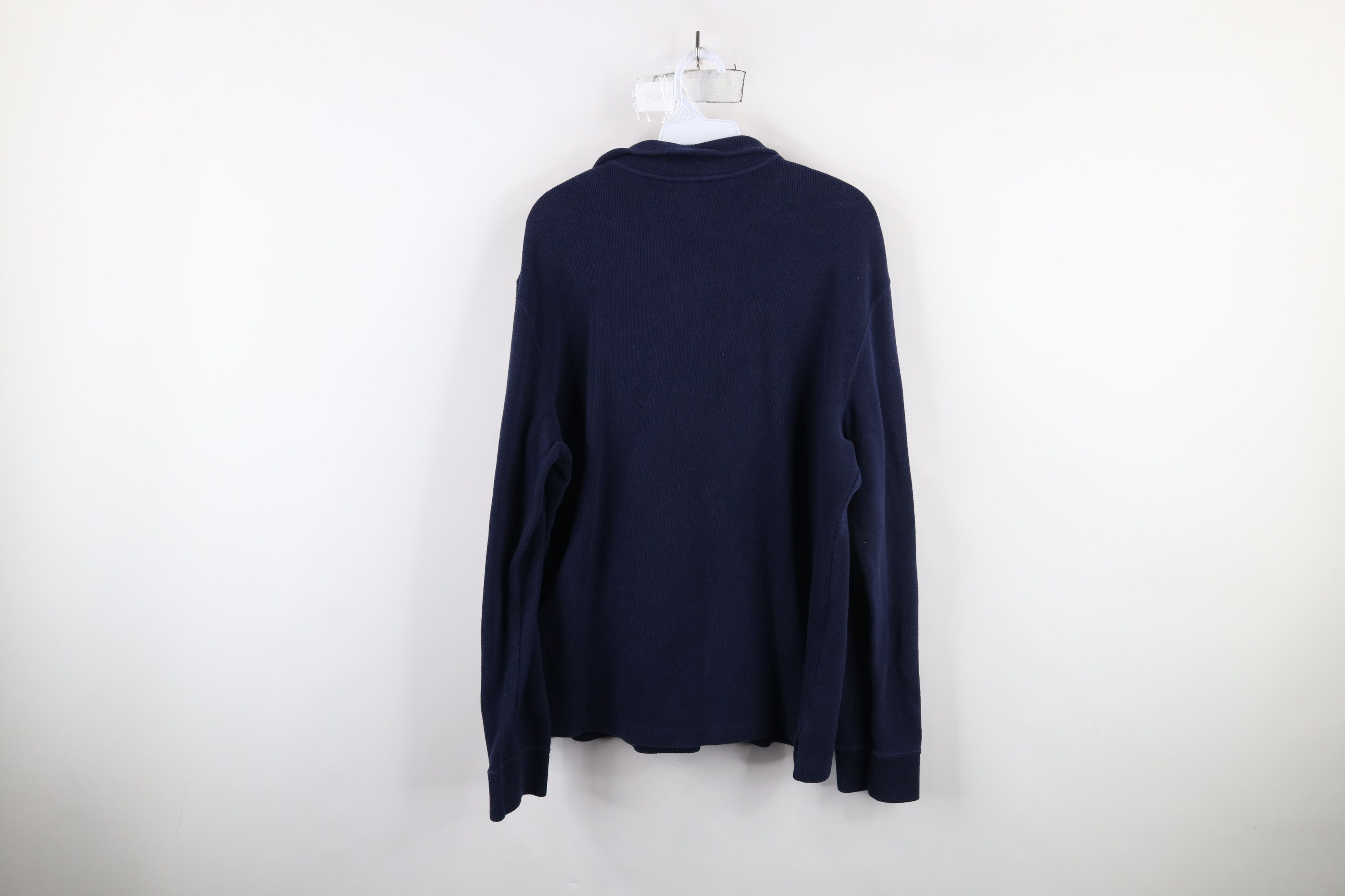 Ralph Lauren × Vintage Vintage 90s Ralph Lauren Cotton Ribbed Knit Half Zip Sweater Size US L / EU 52-54 / 3 - 10 Thumbnail