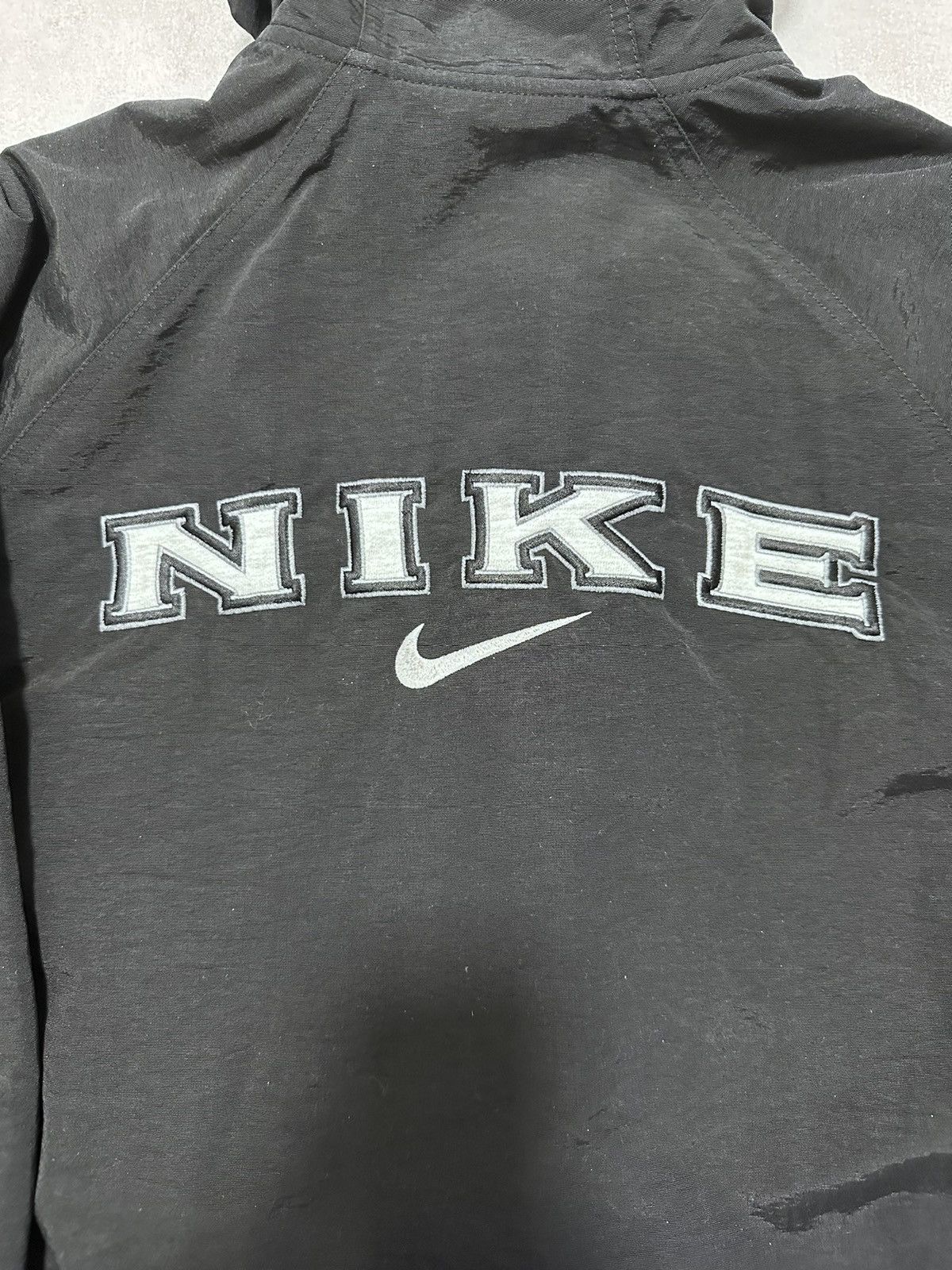 Nike × Vintage Vintage Nike Women’s Jacket Hooded 2in1 Black Grey Swoosh Size M / US 6-8 / IT 42-44 - 6 Thumbnail