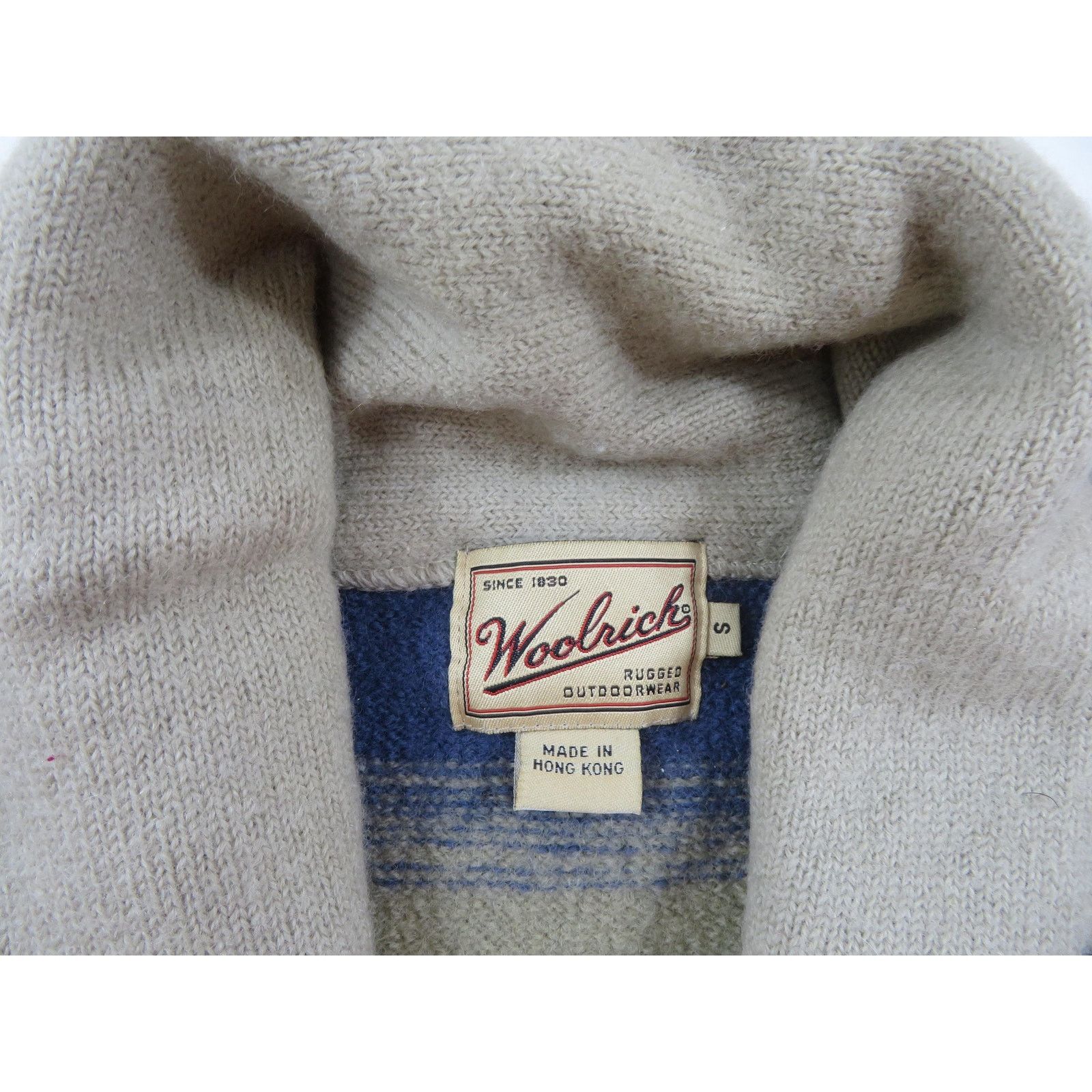 Other Woolrich Shawl Collar Sweater, Wool, Gray Blue Sz S 1990s Size US S / EU 44-46 / 1 - 3 Thumbnail