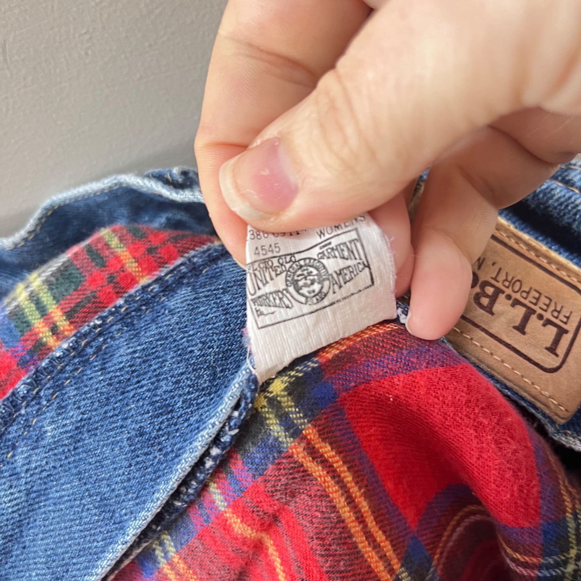 L.L. Bean L.L. Bean Vintage Women's Plaid Flannel Lined Straight Jeans Size 28" / US 6 / IT 42 - 6 Thumbnail