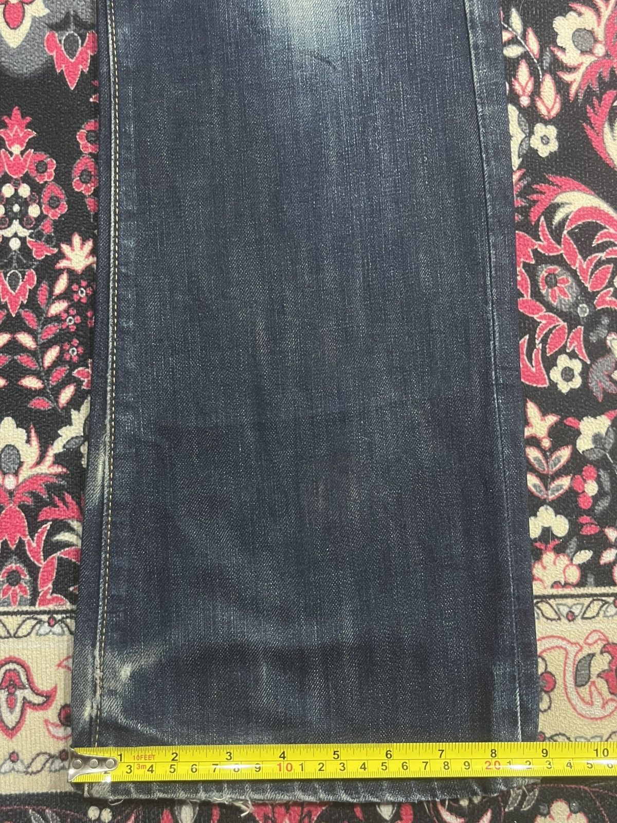 Replay Vintage Replay Dark Blue Faded Washed Buttonfly Flare Jeans Size US 32 / EU 48 - 20 Thumbnail