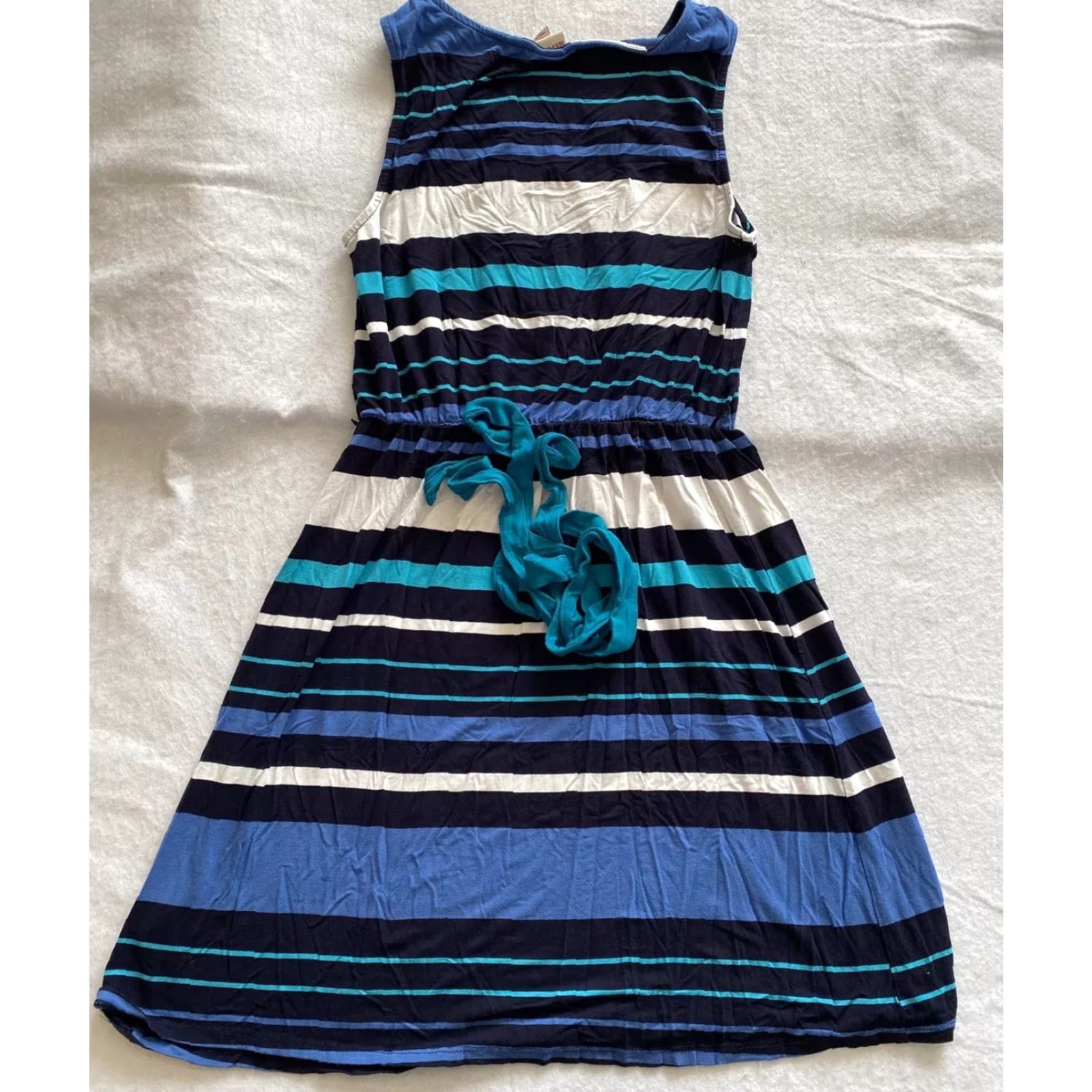Merona Merona Midi Dress Women’s Medium Comfortable Rayon Blend Sleeveless Zip Scoop Neck Multicolor A-Line Dress Spring Summer Womens Size M / US 6-8 / IT 42-44 - 7 Thumbnail