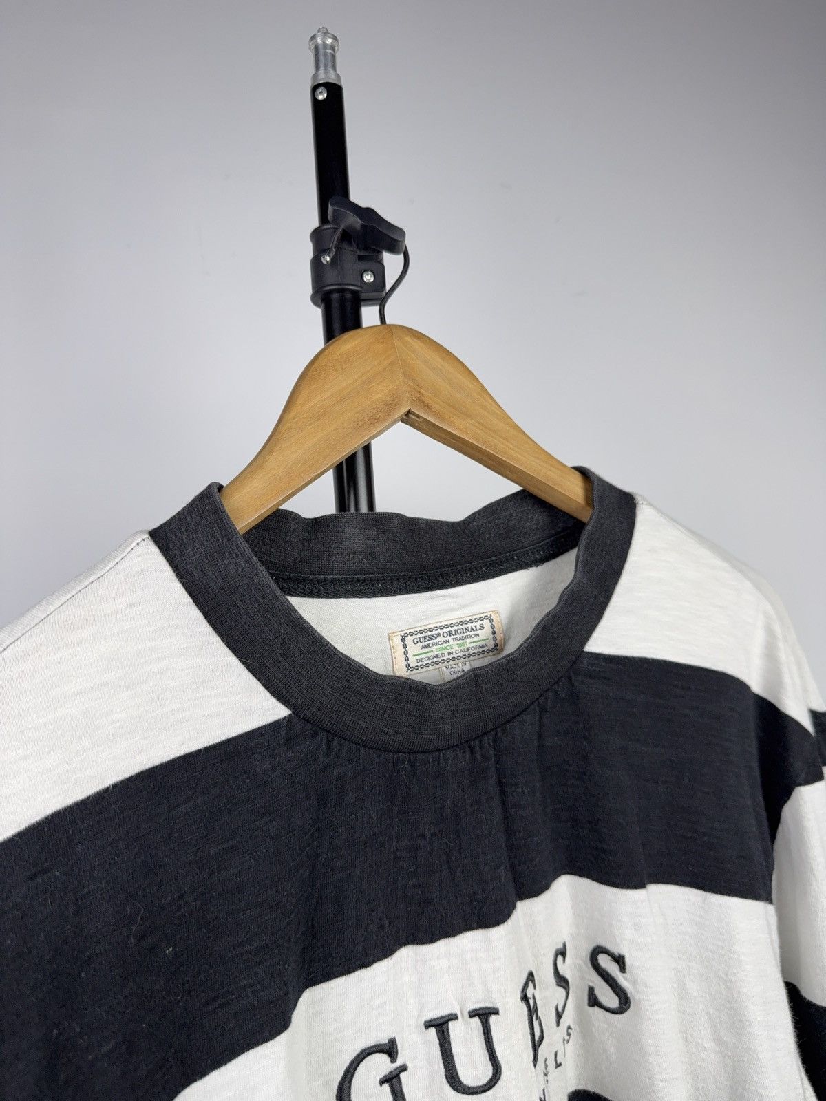 Guess Retro 90s Guess Originals Logo Striped Logo Long Sleeve Tee Size US L / EU 52-54 / 3 - 3 Thumbnail