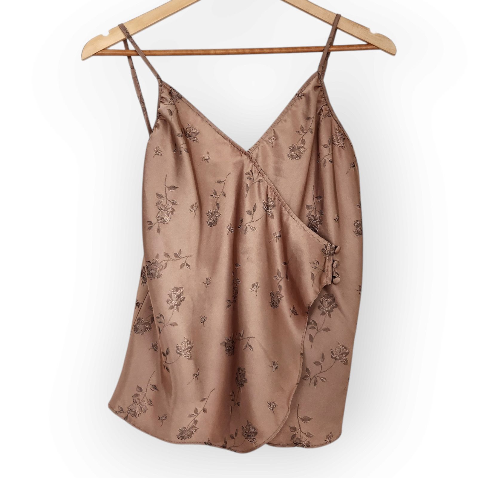 Vintage Vintage Secret Treasures Light Brown Jacquard Wrap Tank Top Size M / US 6-8 / IT 42-44 - 2 Thumbnail