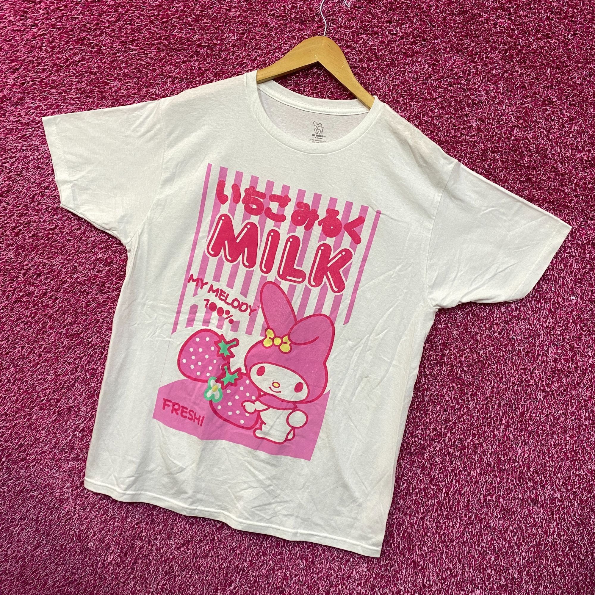 Other My Melody Japanese Kawaii Strawberry Milk Sanrio Tee L Size US L / EU 52-54 / 3 - 3 Thumbnail