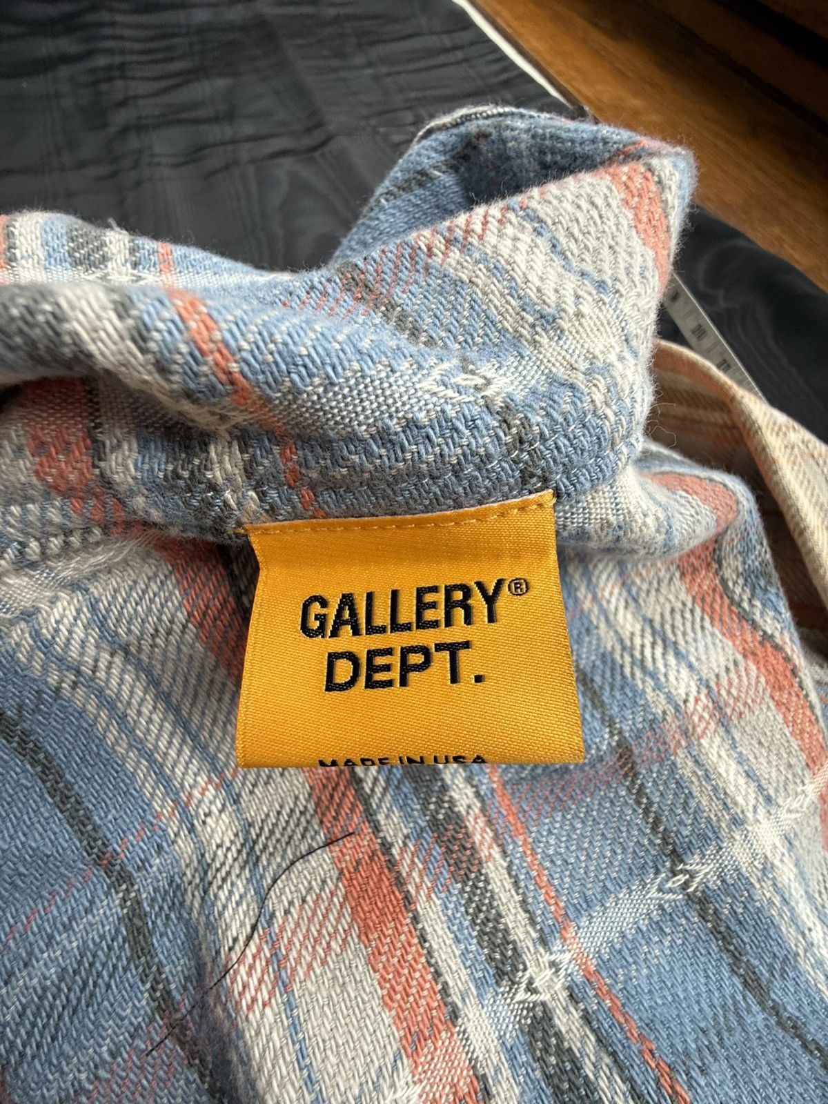 Gallery Dept. Gallery Dept Marley Distressed Checked Cotton-Flannel Shirt Size US XL / EU 56 / 4 - 25 Thumbnail