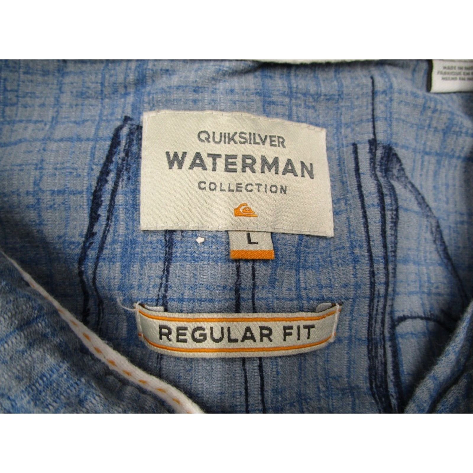 Quiksilver Quiksilver Waterman Shirt Mens Large Blue Regular Button Up Hawaiian Nautical Surf Shirt Men L Blue Short Sleeve Button-Up Size US L / EU 52-54 / 3 - 3 Thumbnail