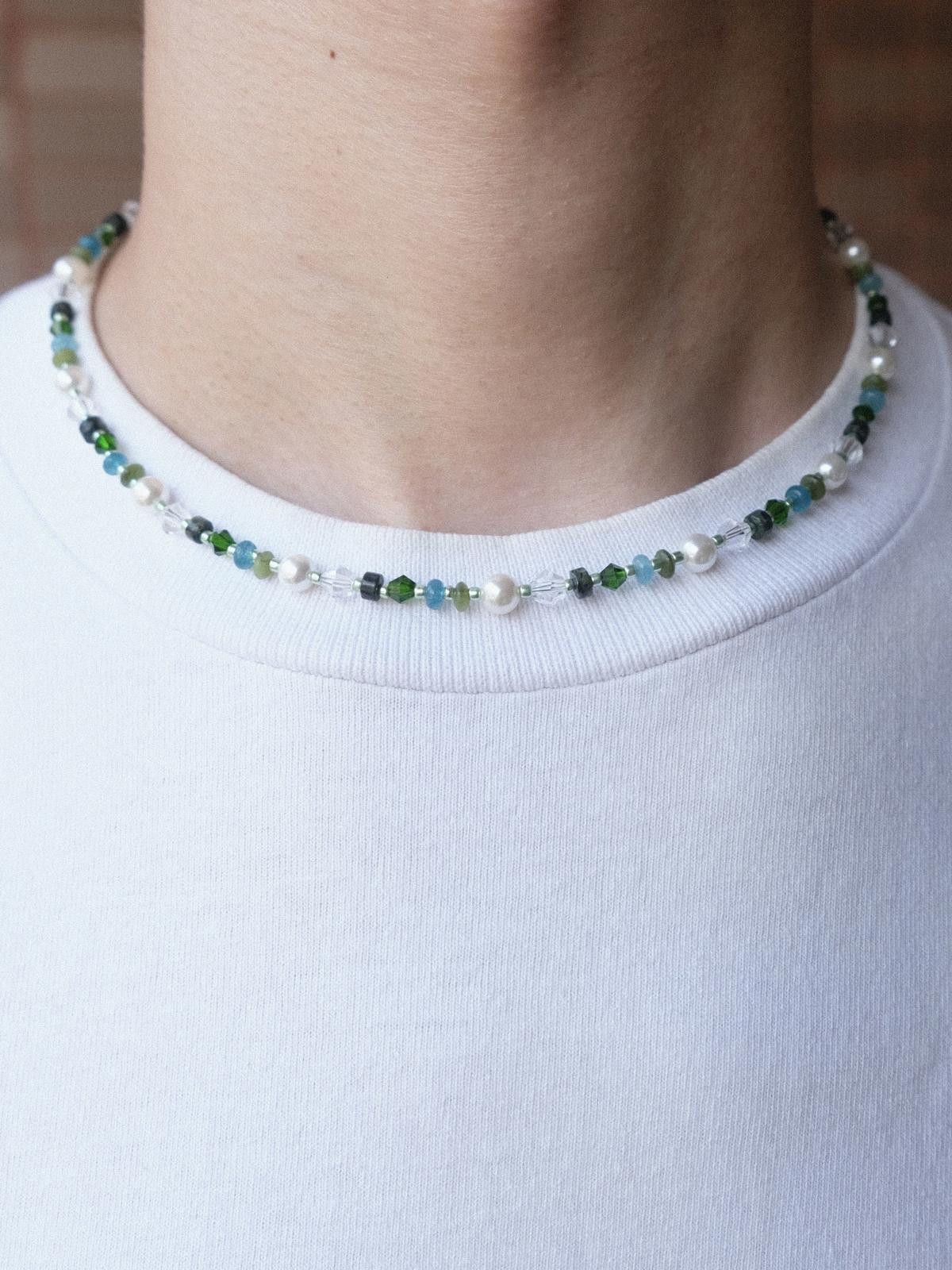 Handmade Summer Vibe Natural Shell Pearl Handmade Beaded Necklace Size ONE SIZE - 1 Thumbnail
