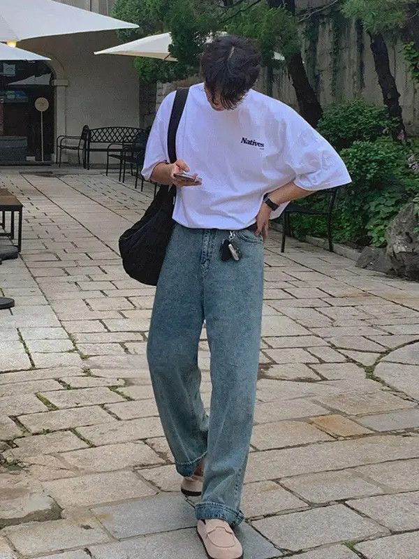 Other Blue Baggy Denim Jeans, Wide Leg Loose Jeans Size US 32 / EU 48 - 6 Thumbnail