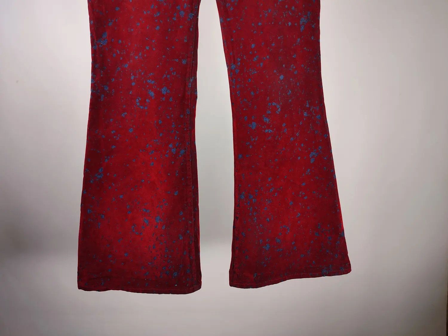 If Six Was Nine ATO The Kick Of Fashion Velour Flared Vampire Jeans Size US 33 - 16 Thumbnail